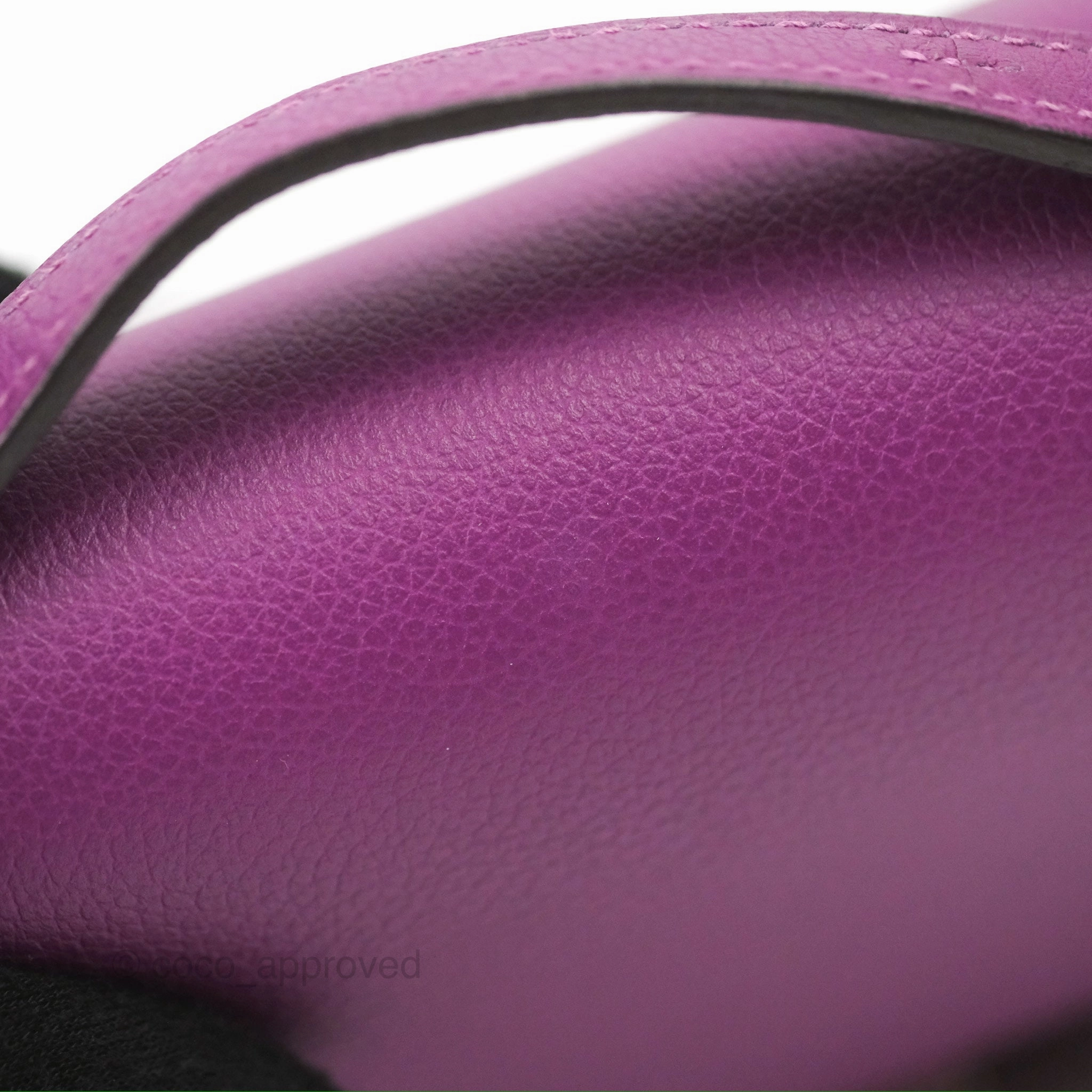 Herms Constance Mini 18cm Anemone Evercolor Palladium Hardware