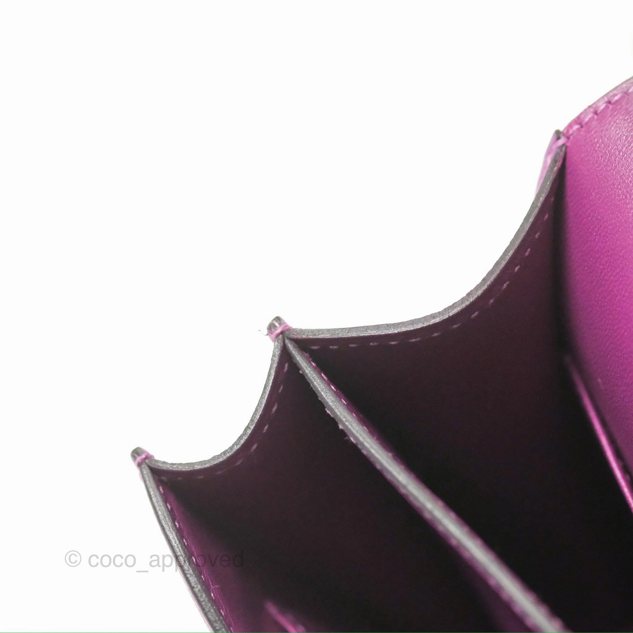 Herms Constance Mini 18cm Anemone Evercolor Palladium Hardware