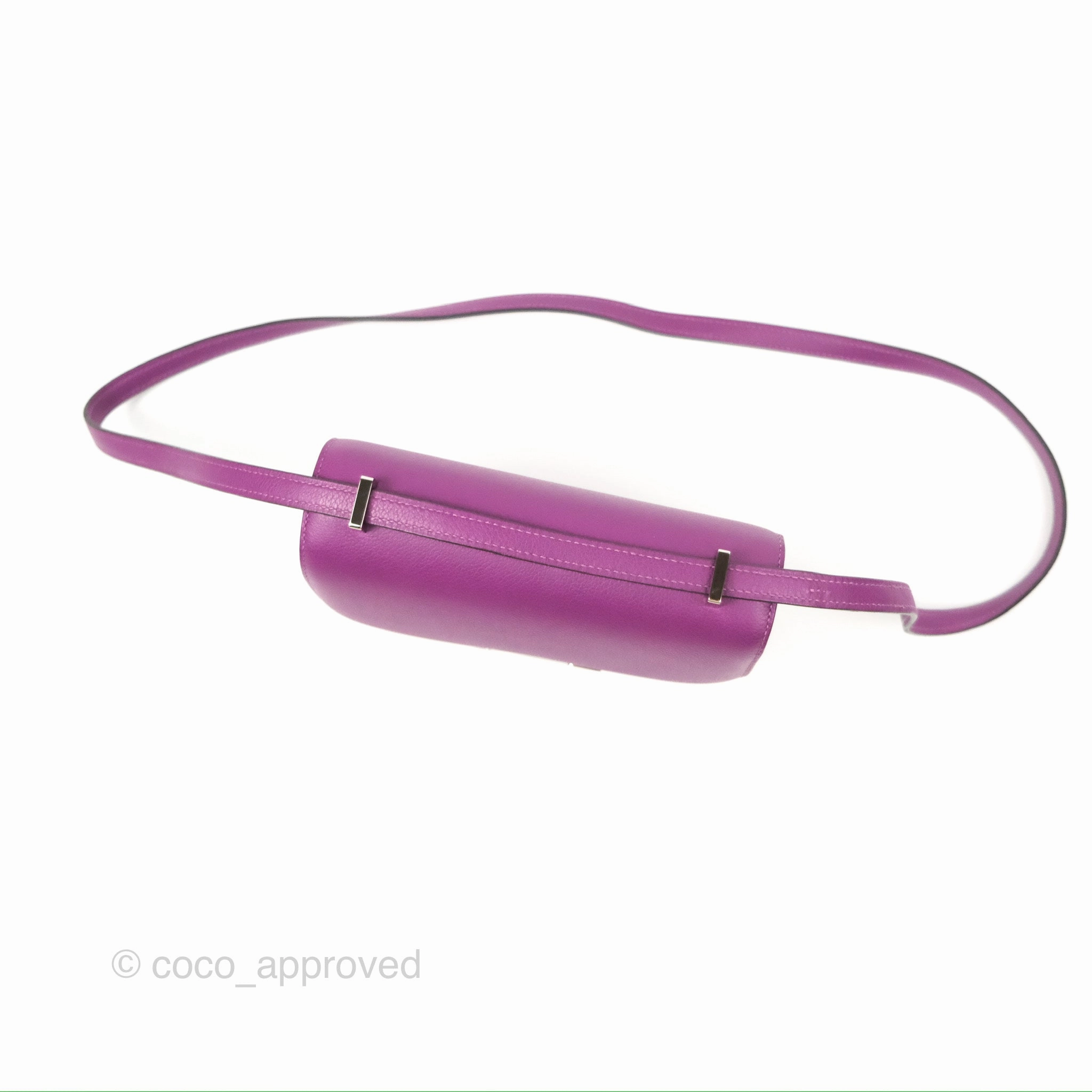 Herms Constance Mini 18cm Anemone Evercolor Palladium Hardware