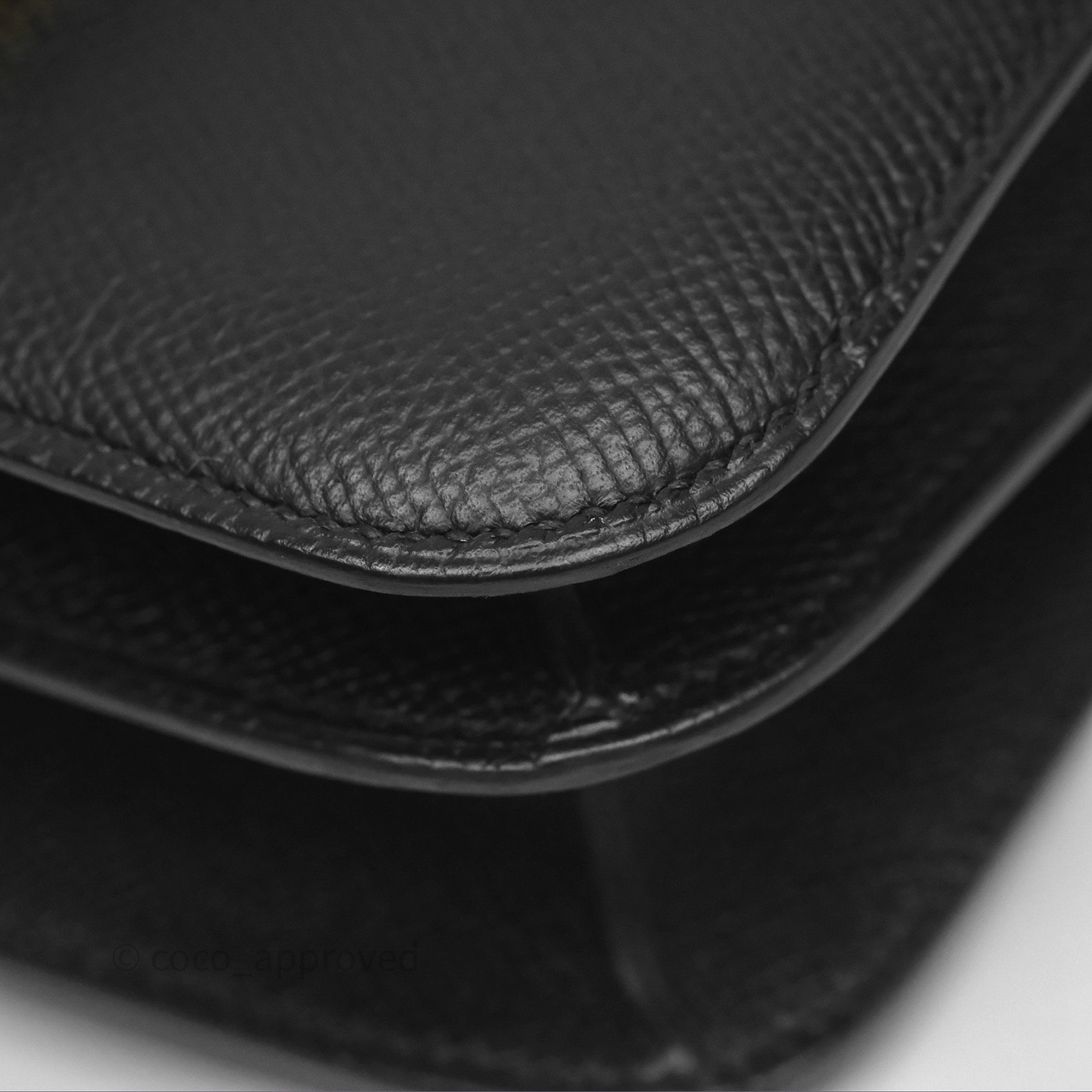 Herms Constance Mini 18cm Black Noir 89 Epsom Gold Hardware