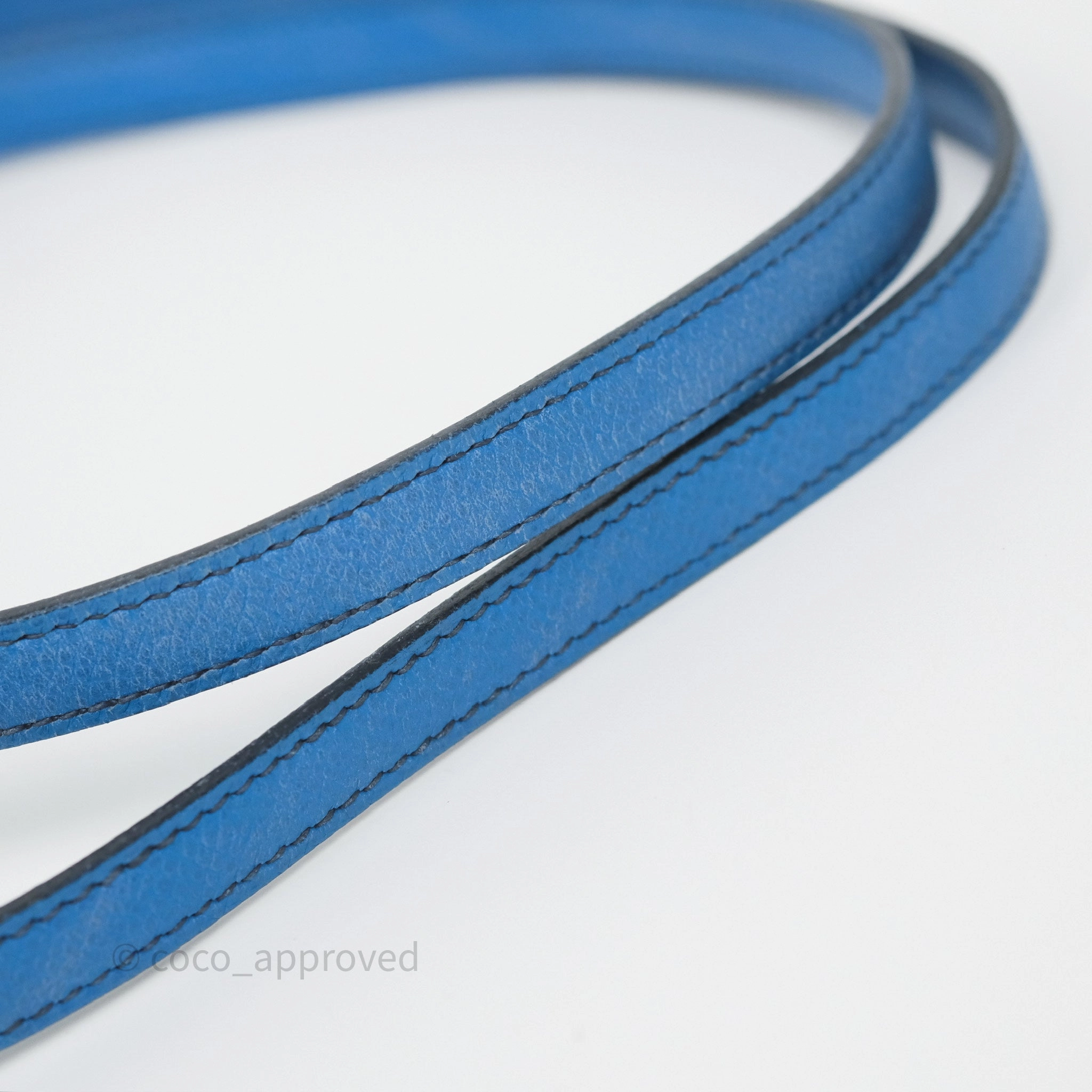 Herms Constance Mini 18cm Bleu Izmir 7W Epsom Gold Hardware