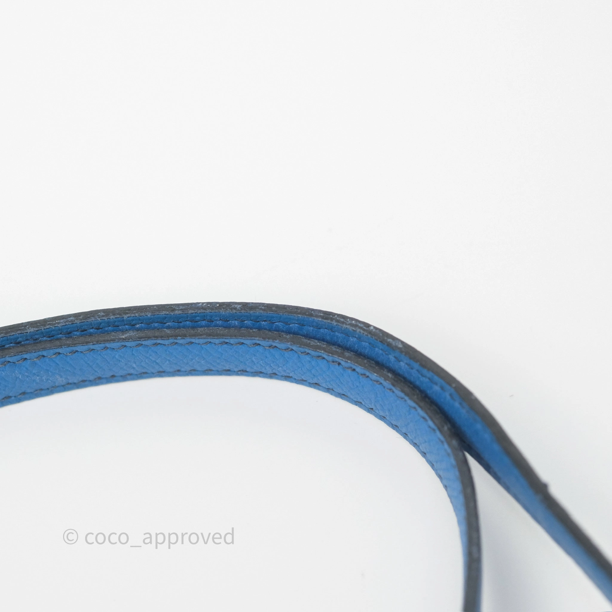 Herms Constance Mini 18cm Bleu Izmir 7W Epsom Gold Hardware