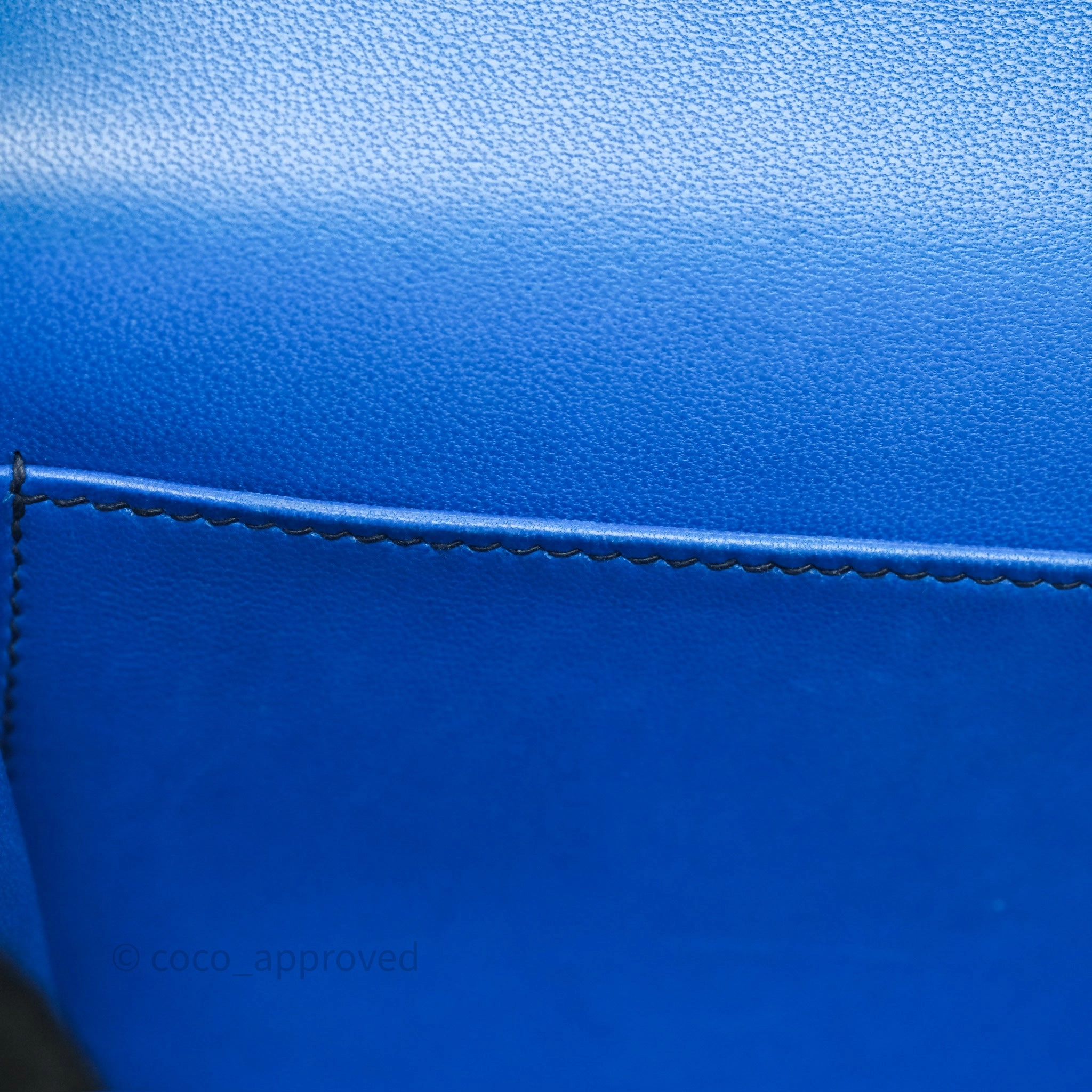 Herms Constance Mini 18cm Bleu Izmir 7W Epsom Gold Hardware