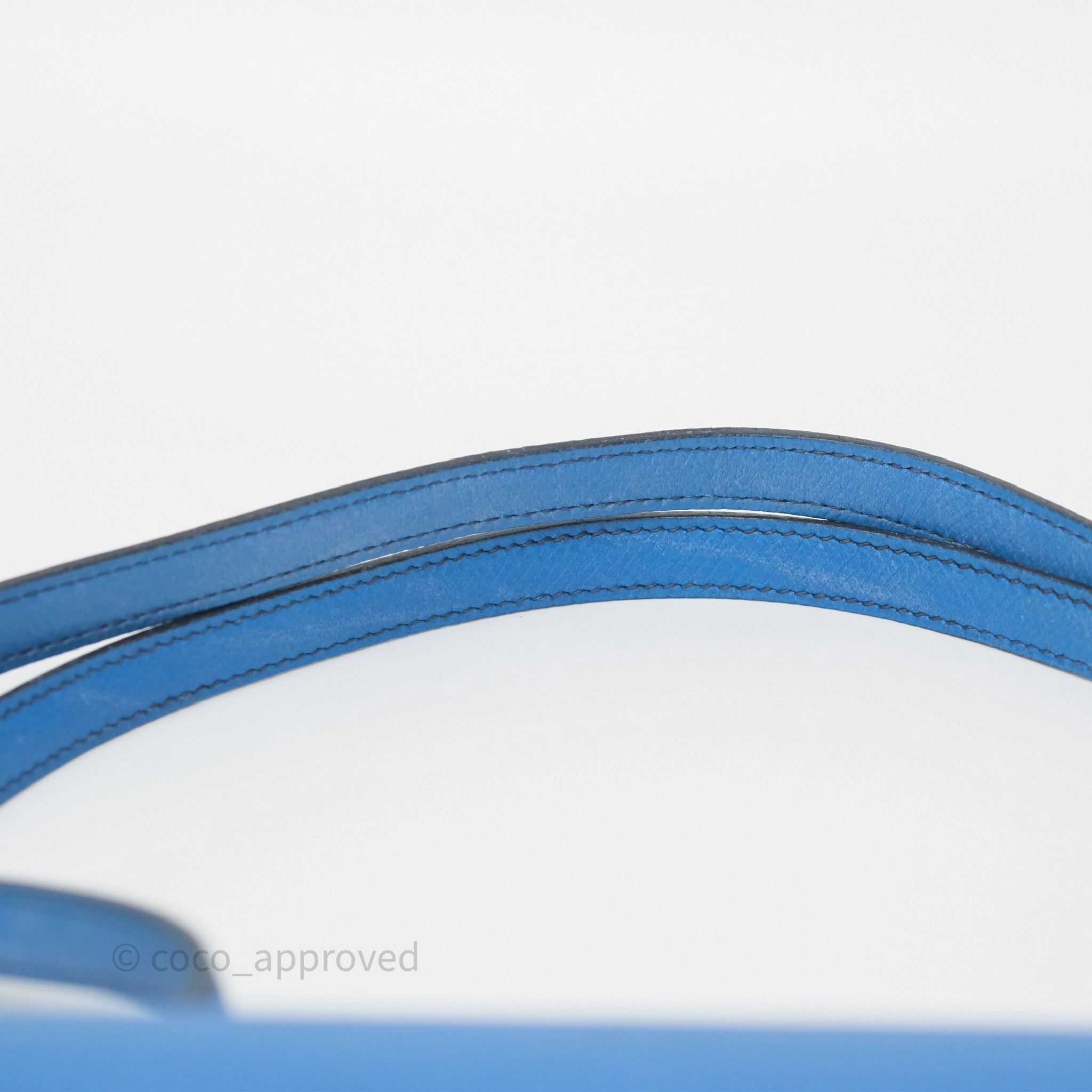 Herms Constance Mini 18cm Bleu Izmir 7W Epsom Gold Hardware