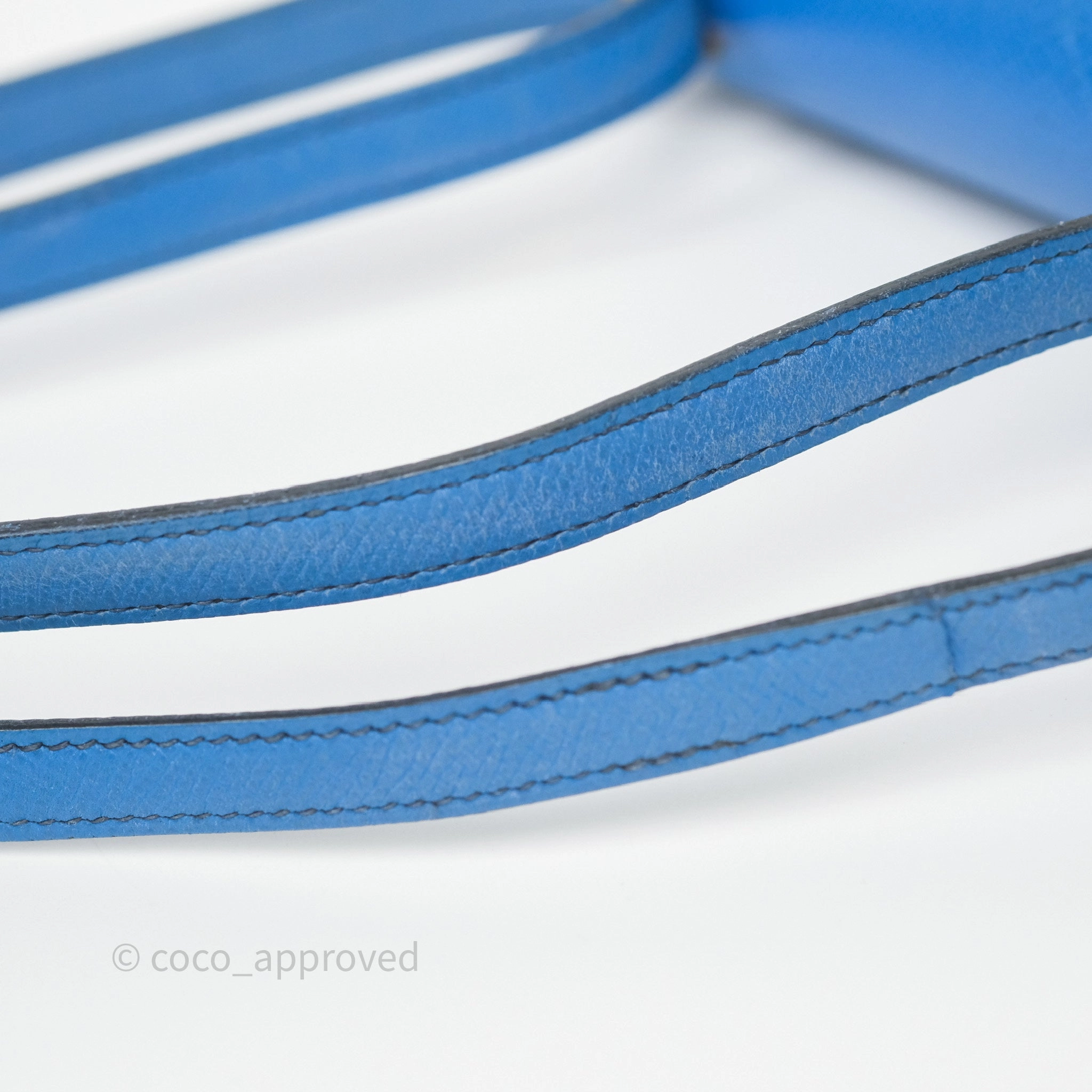 Herms Constance Mini 18cm Bleu Izmir 7W Epsom Gold Hardware