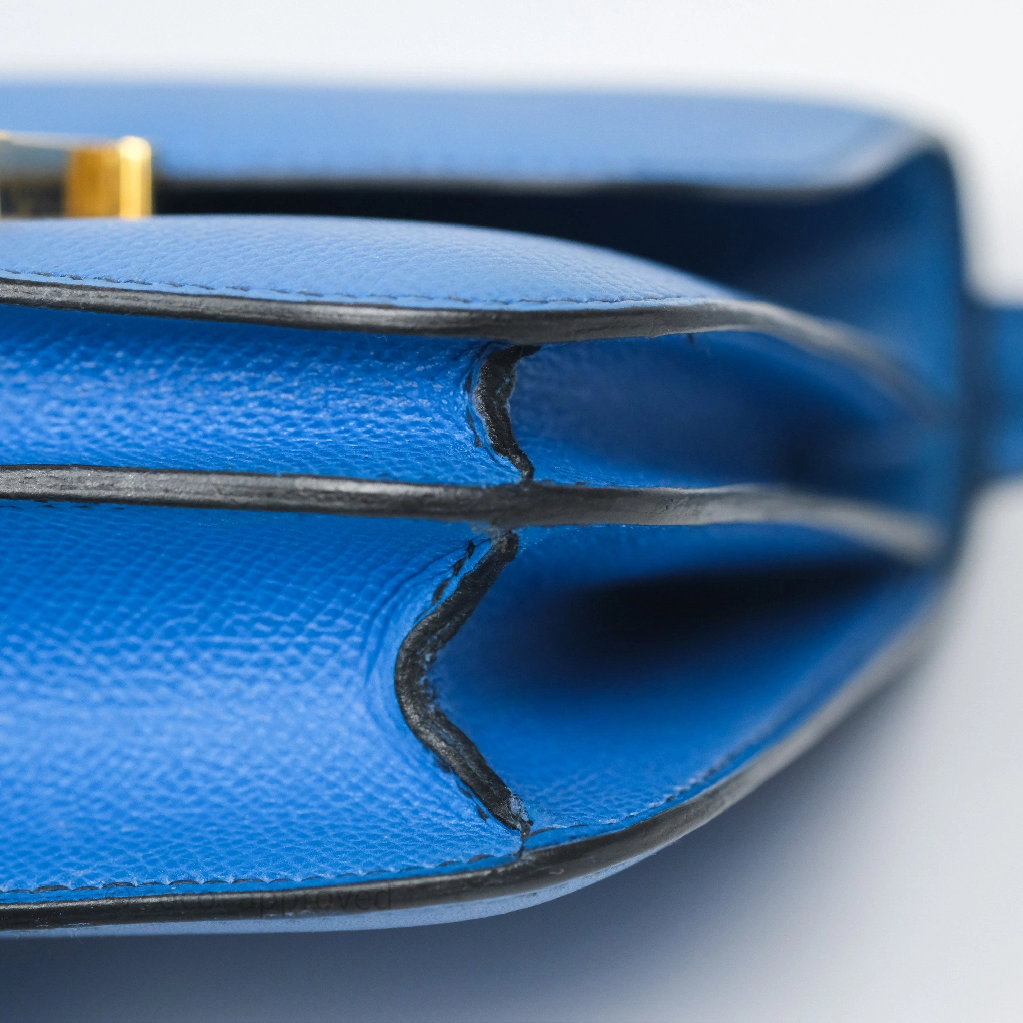 Herms Constance Mini 18cm Bleu Izmir 7W Epsom Gold Hardware