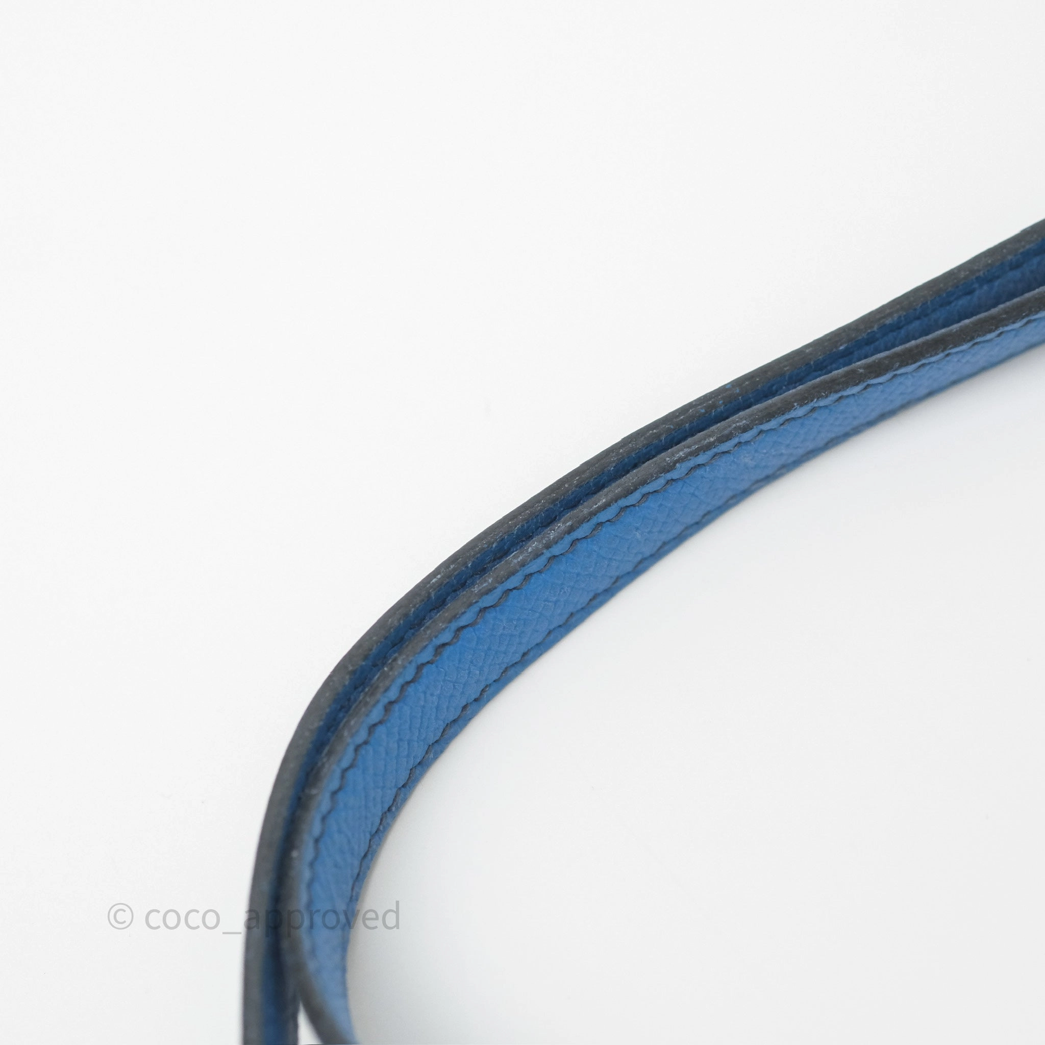 Herms Constance Mini 18cm Bleu Izmir 7W Epsom Gold Hardware
