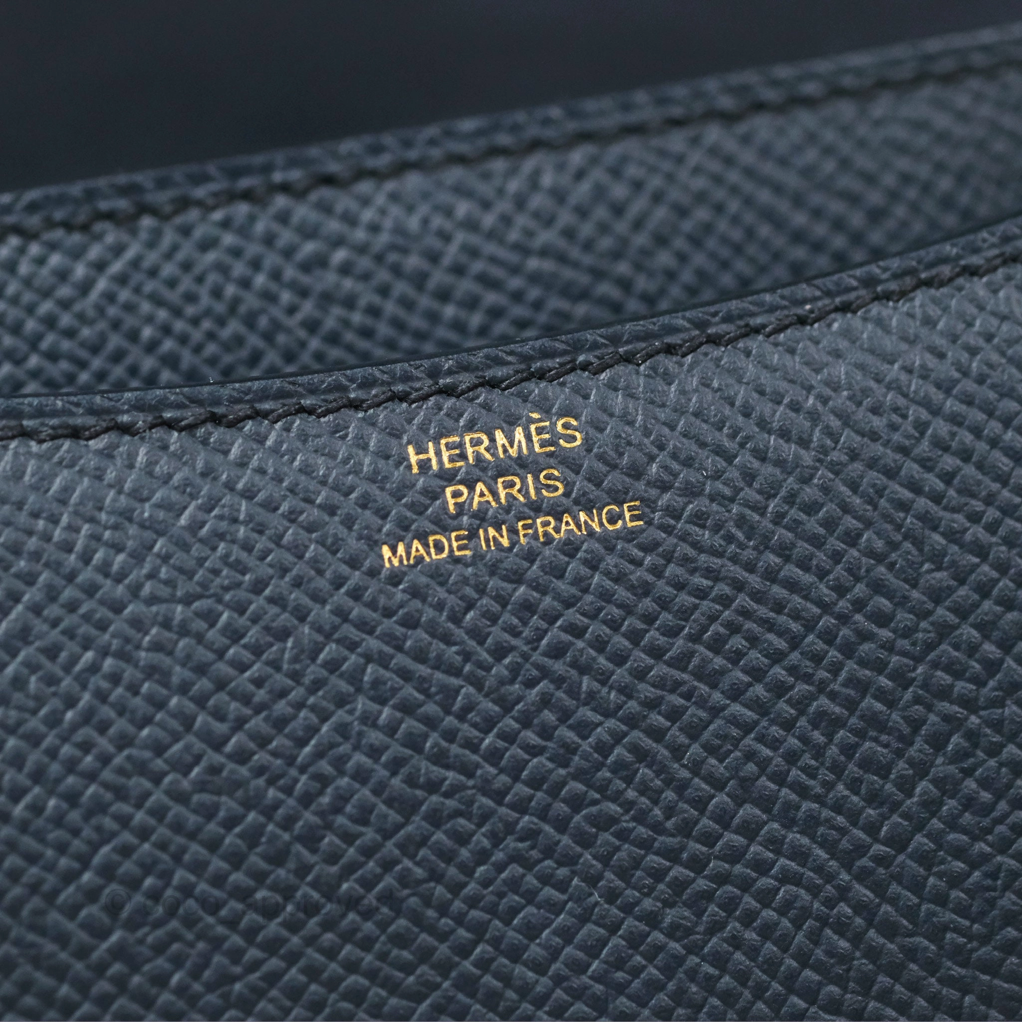 Herms Constance Mini 18cm Bleu Nuit 2Z Epsom Rose Gold Hardware