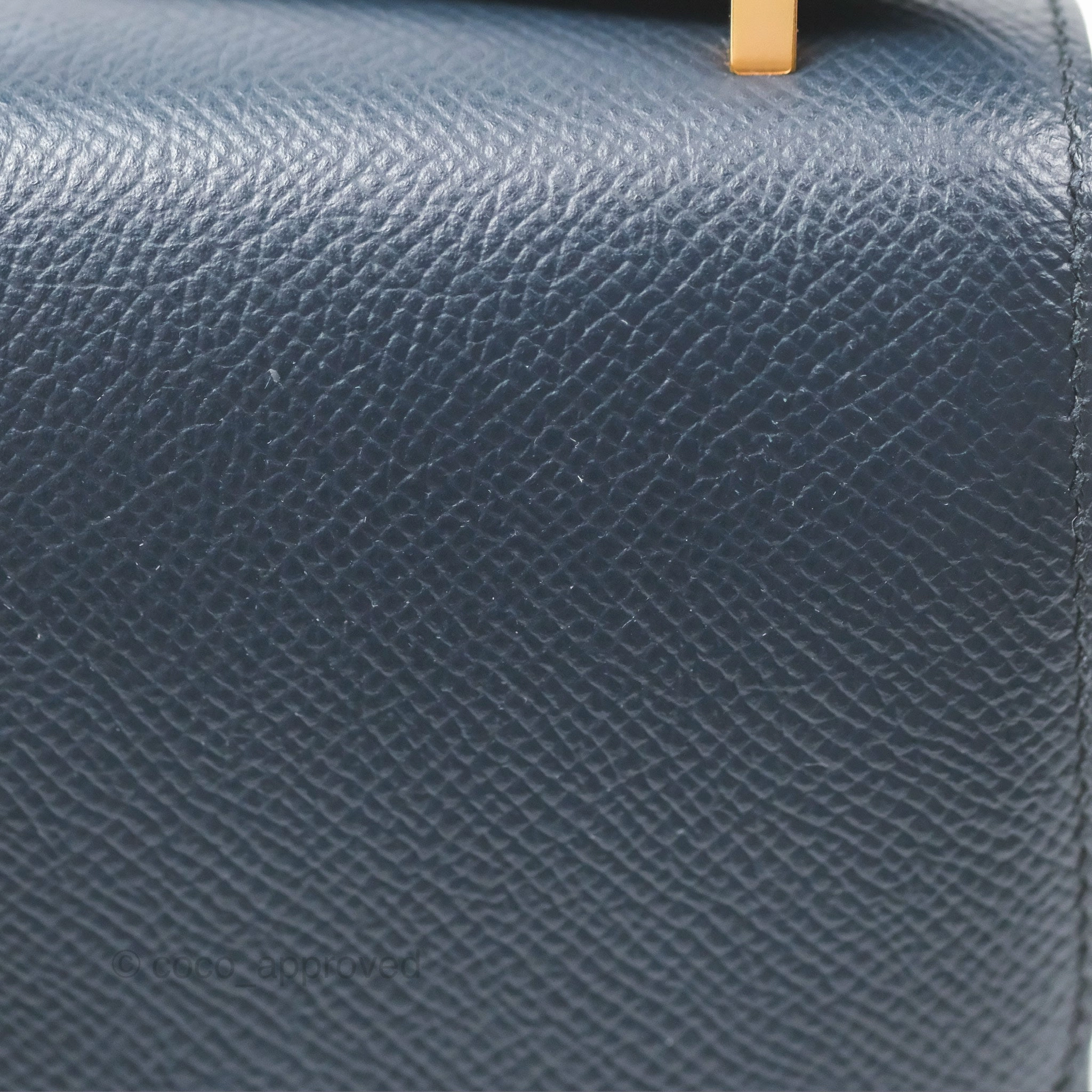 Herms Constance Mini 18cm Bleu Nuit 2Z Epsom Rose Gold Hardware