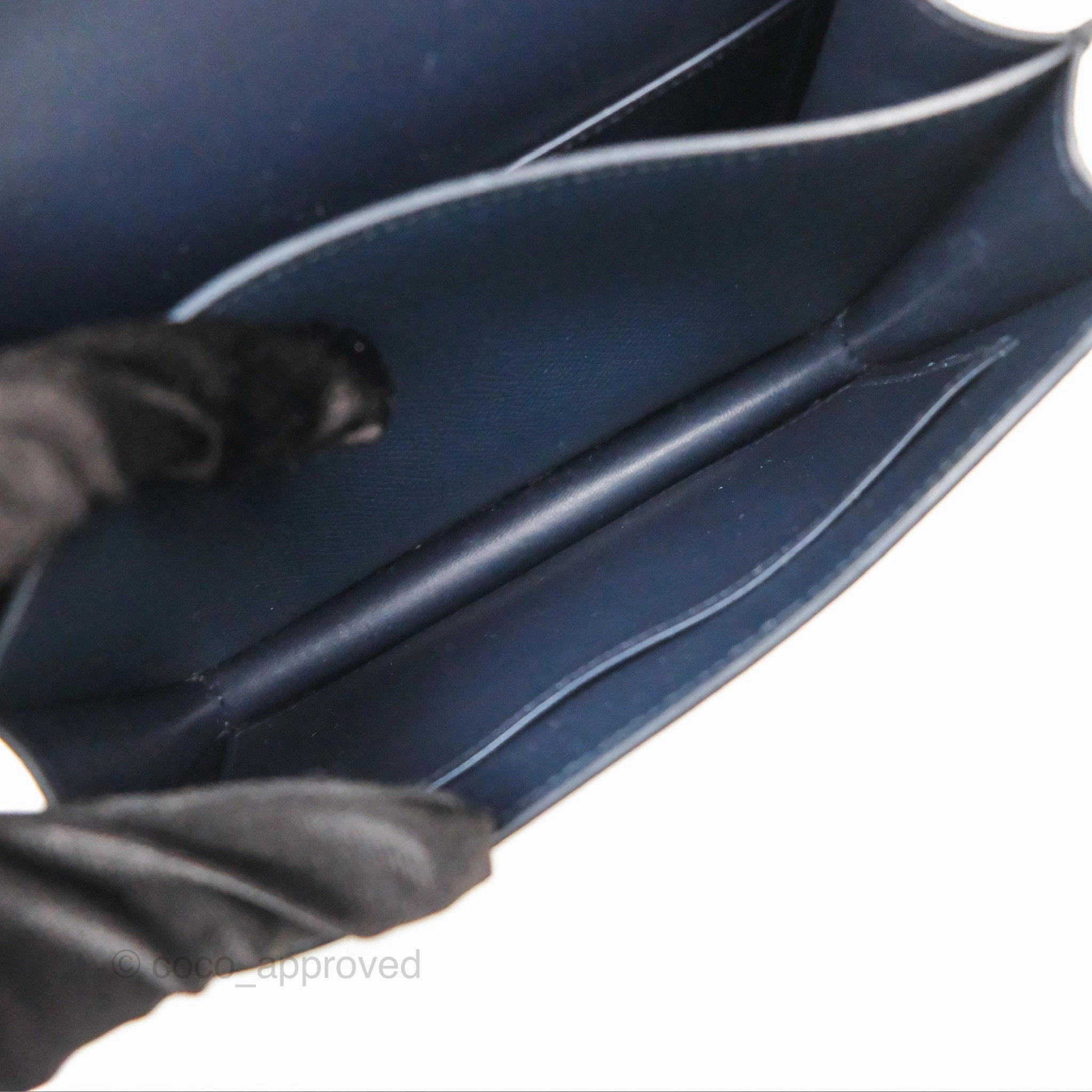 Herms Constance Mini 18cm Bleu Nuit 2Z Epsom Rose Gold Hardware