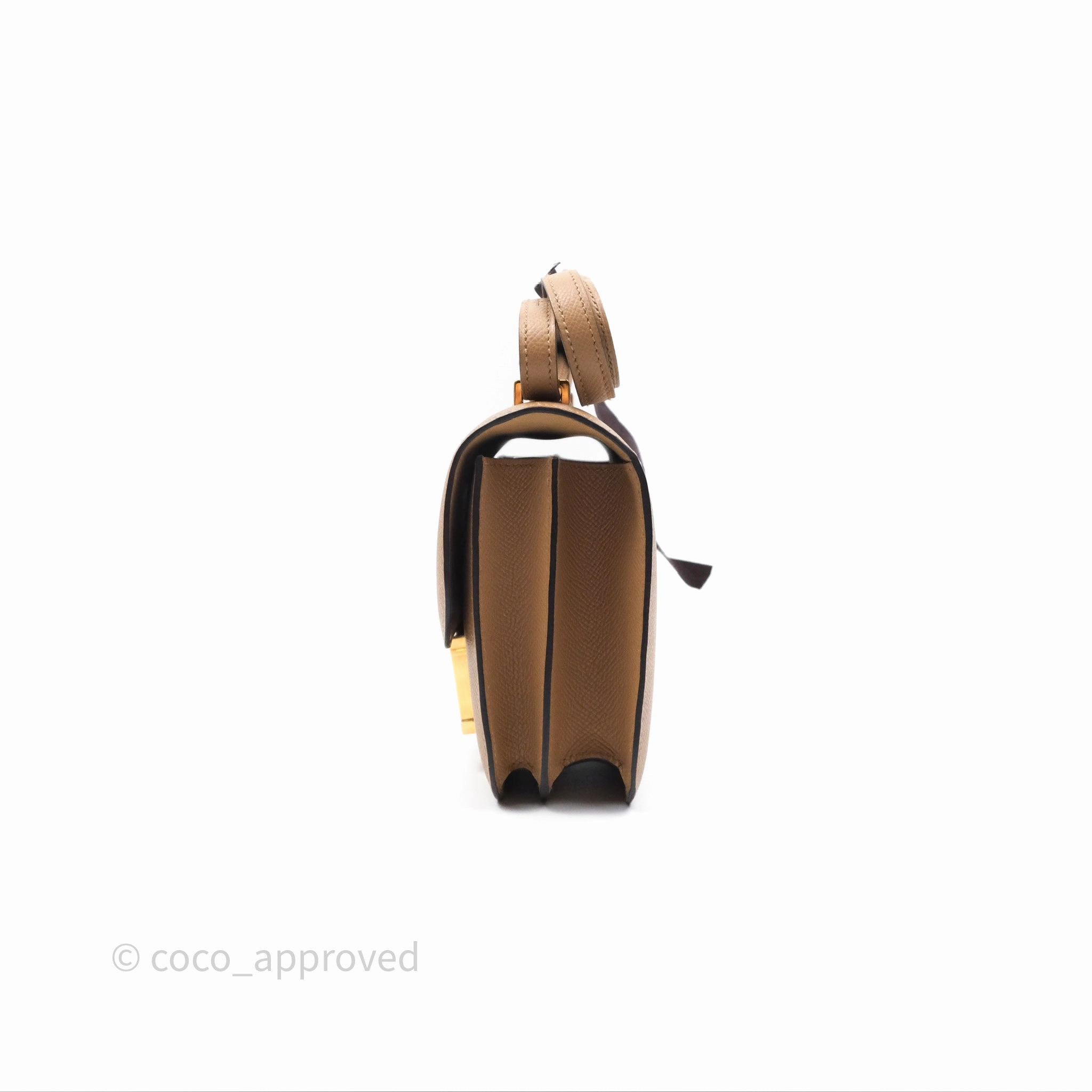 Herms Constance Mini 18cm Chai 0M Epsom Gold Hardware