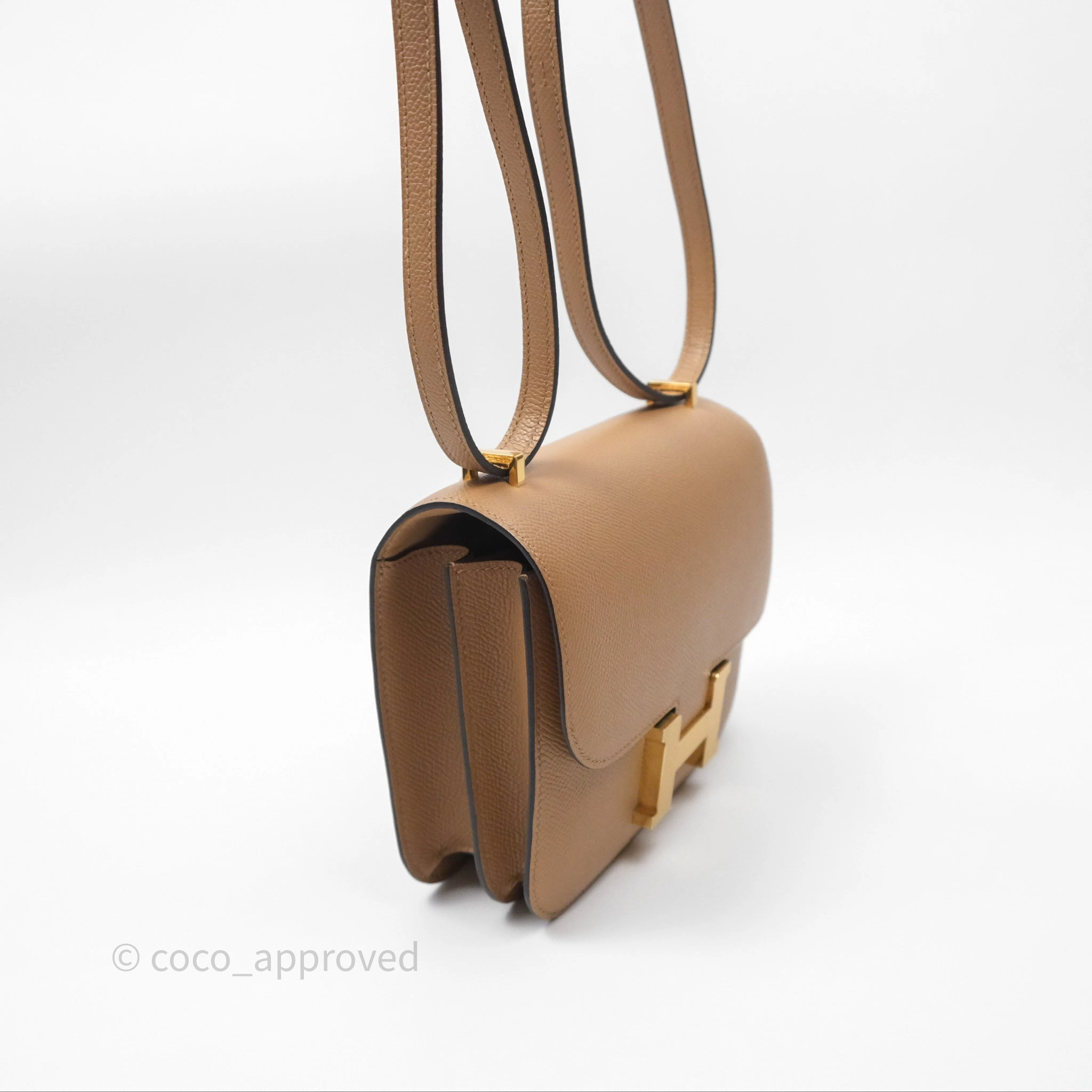 Herms Constance Mini 18cm Chai 0M Epsom Gold Hardware