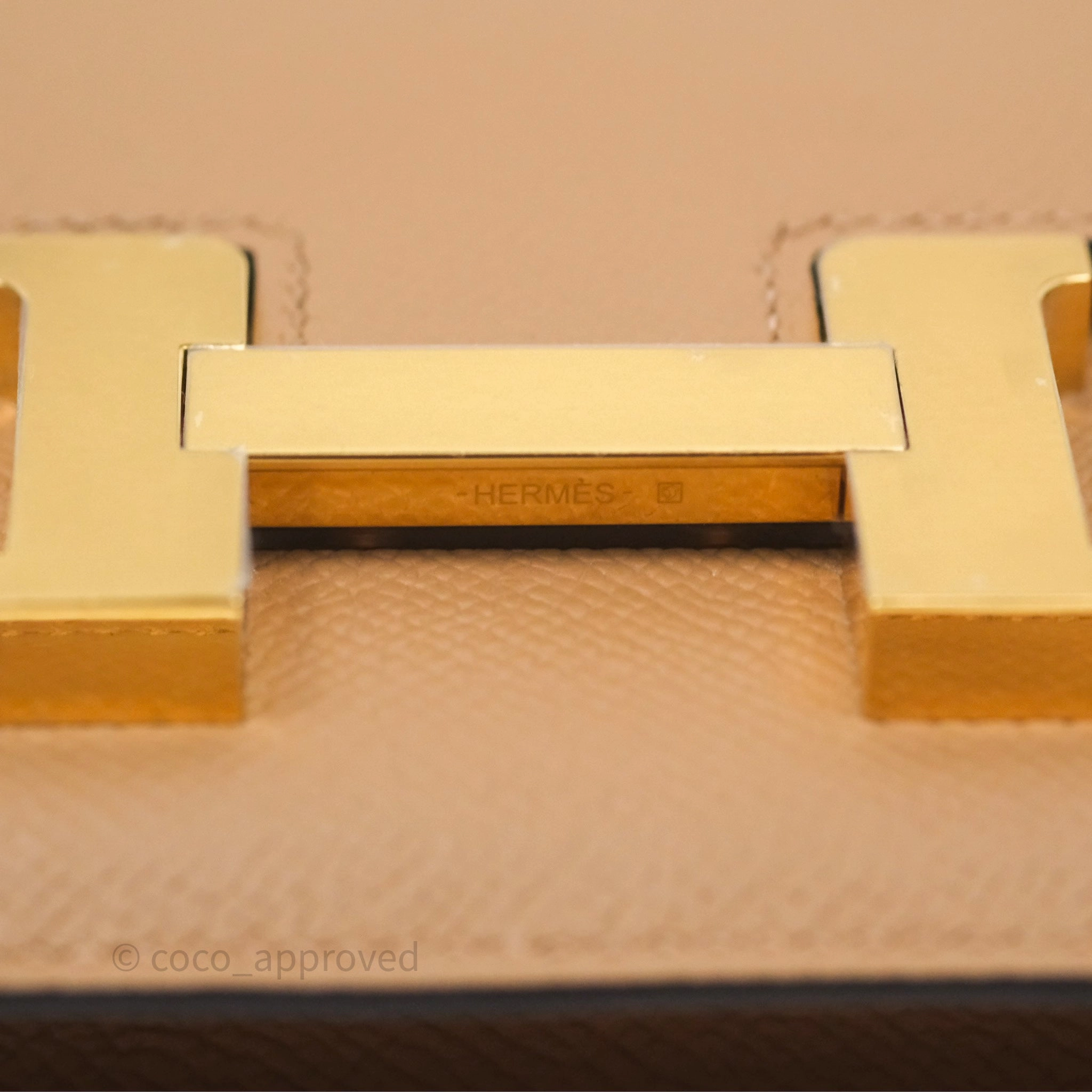 Herms Constance Mini 18cm Chai 0M Epsom Gold Hardware