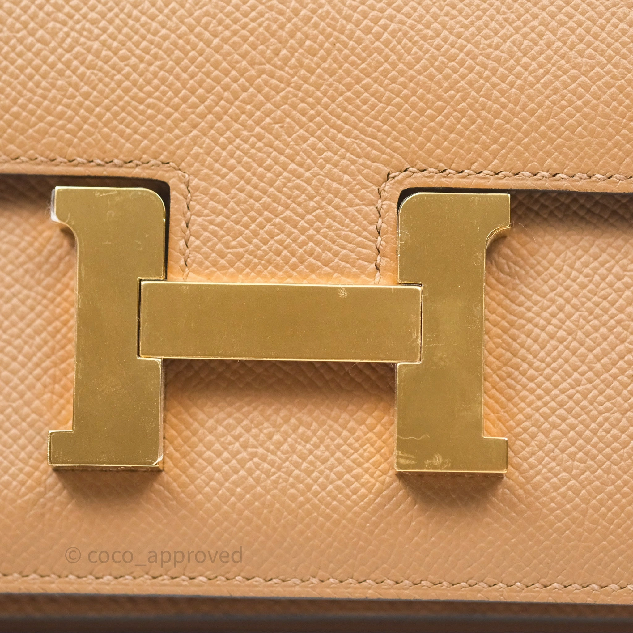 Herms Constance Mini 18cm Chai 0M Epsom Gold Hardware