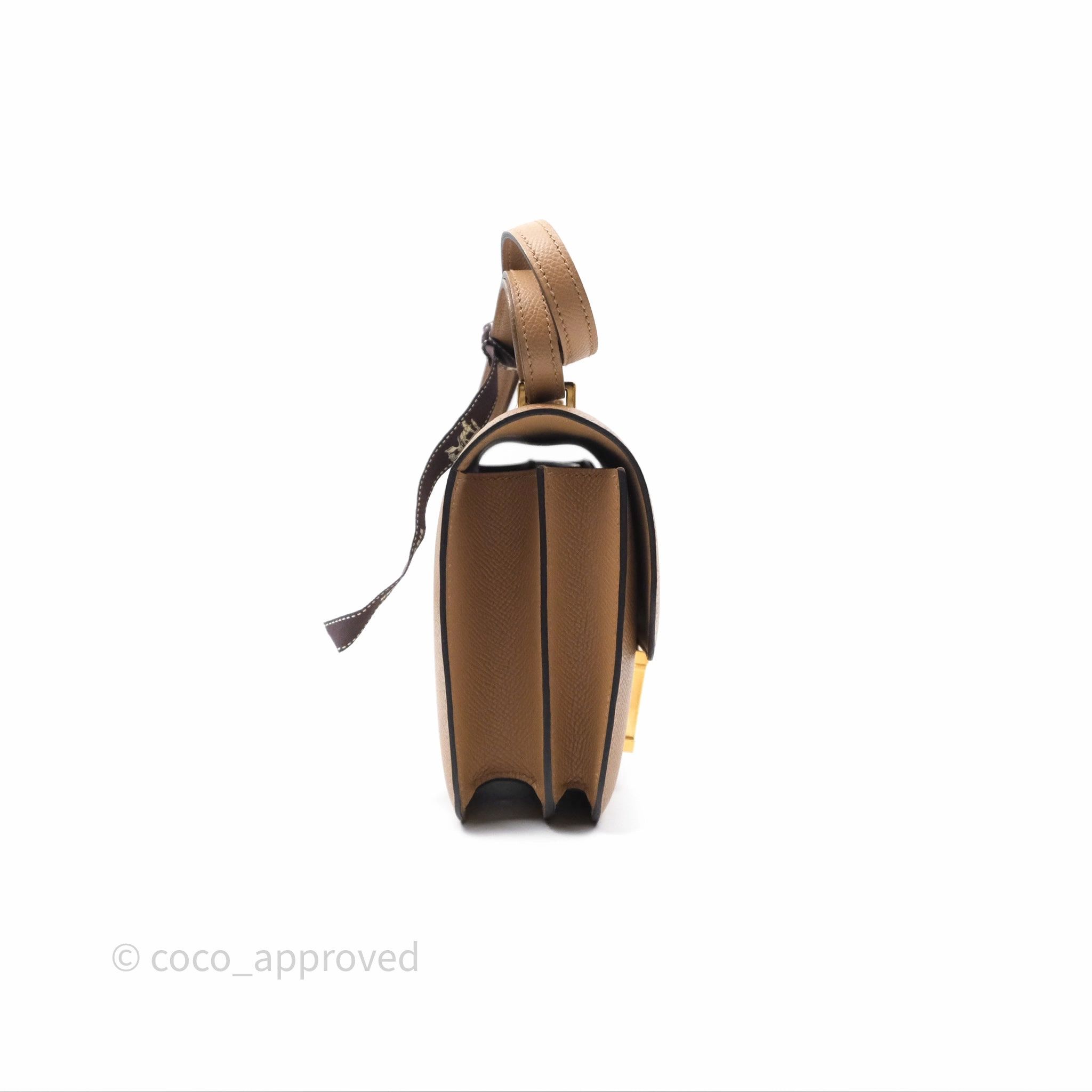 Herms Constance Mini 18cm Chai 0M Epsom Gold Hardware