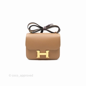 Herms Constance Mini 18cm Chai 0M Epsom Gold Hardware