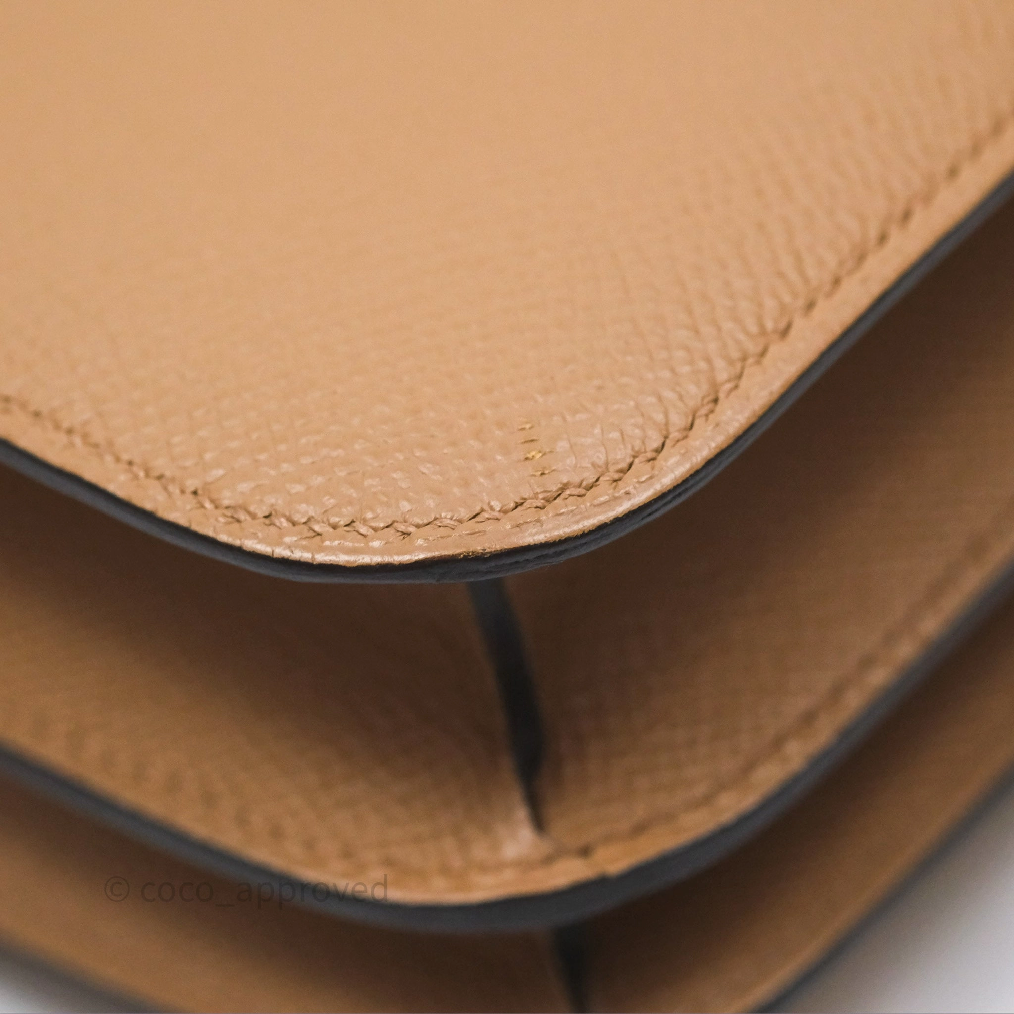 Herms Constance Mini 18cm Chai 0M Epsom Gold Hardware