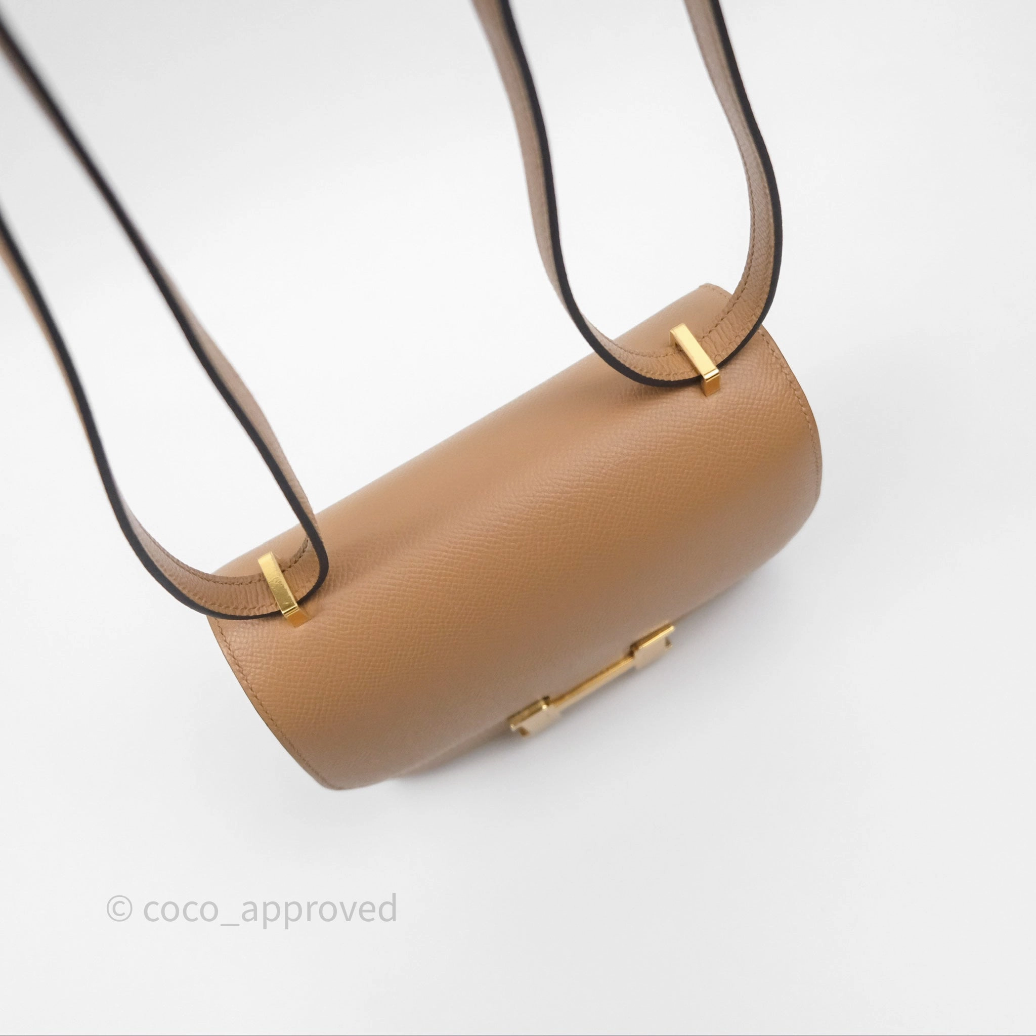 Herms Constance Mini 18cm Chai 0M Epsom Gold Hardware