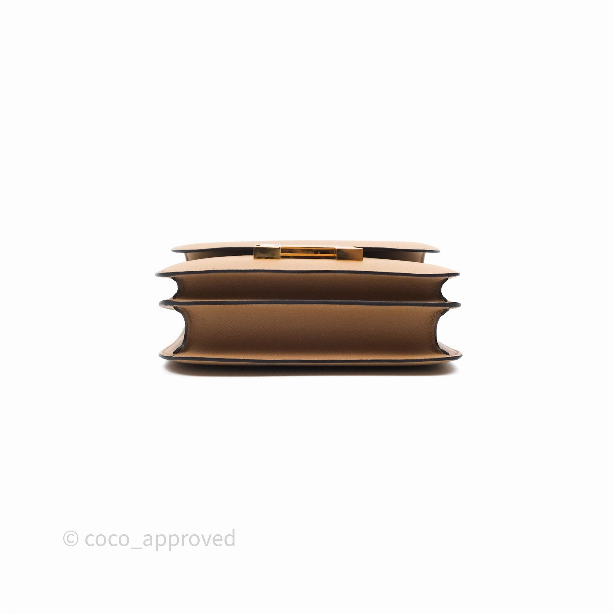 Herms Constance Mini 18cm Chai 0M Epsom Gold Hardware