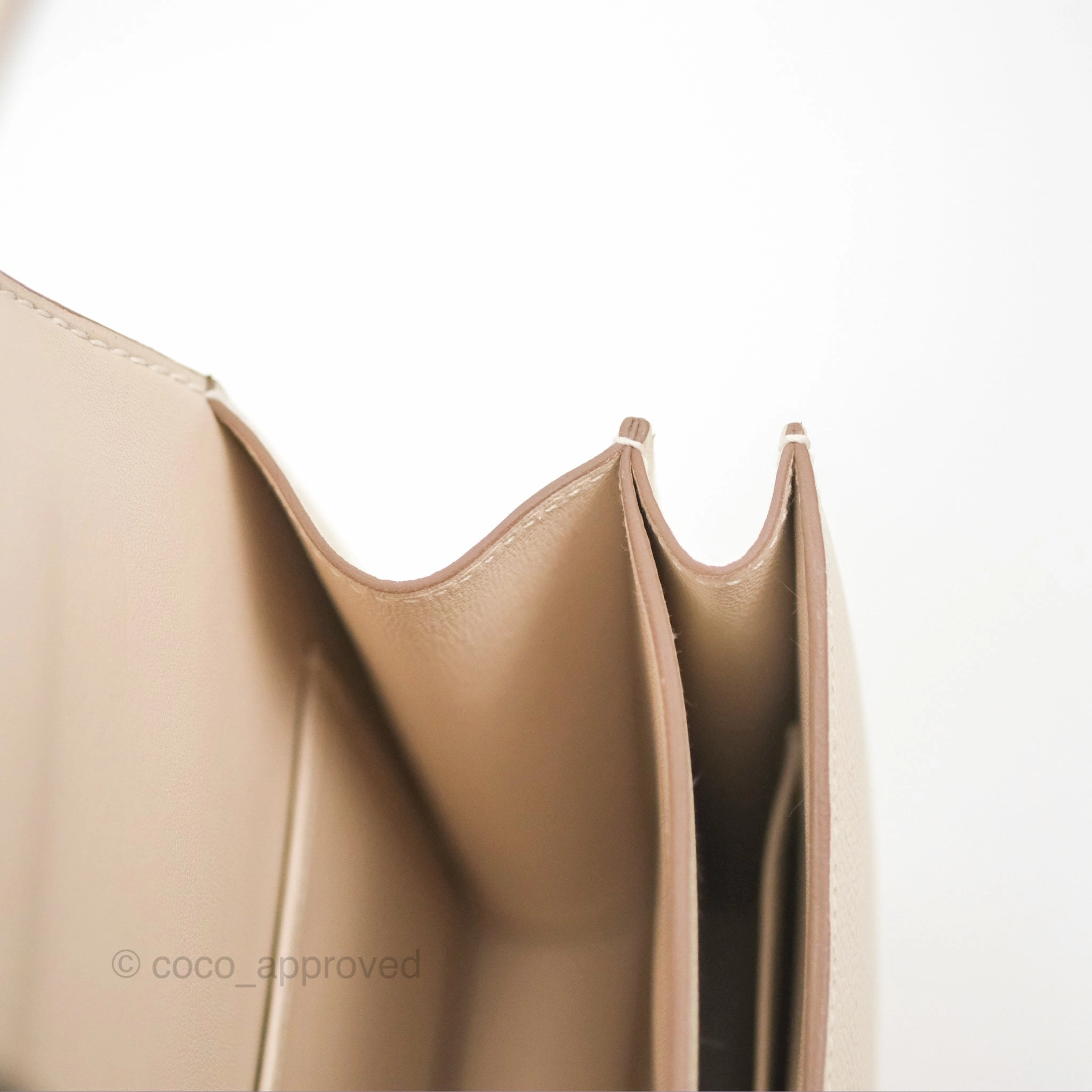 Herms Constance Mini 18cm Craie Epsom Gold Hardware