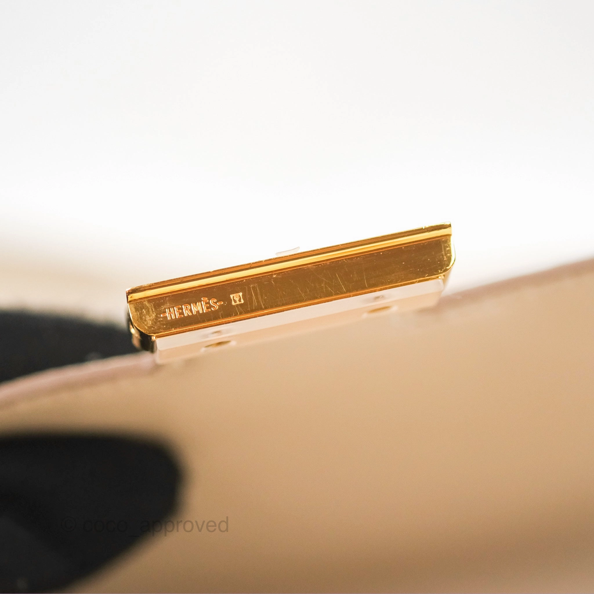 Herms Constance Mini 18cm Craie Epsom Gold Hardware