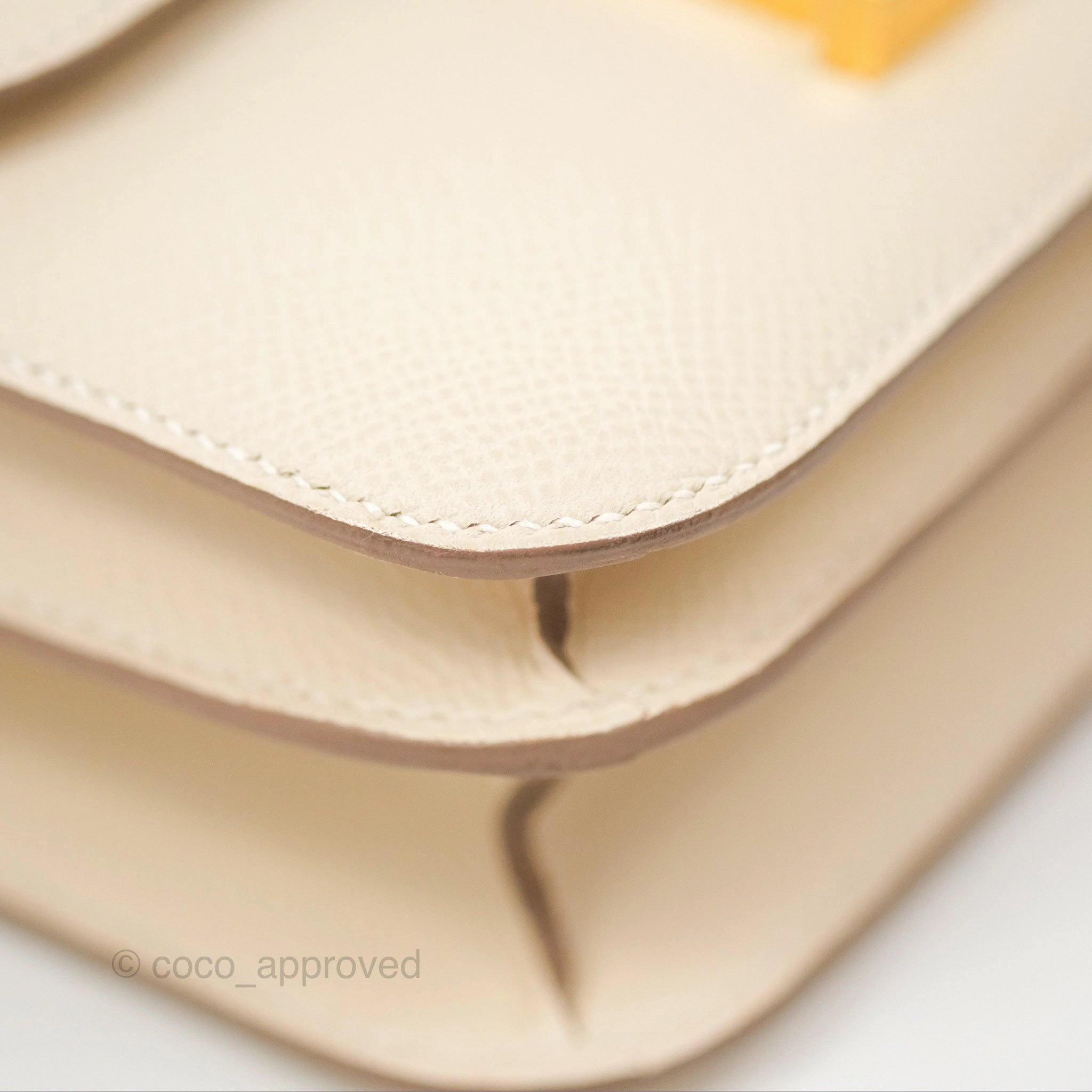 Herms Constance Mini 18cm Craie Epsom Gold Hardware