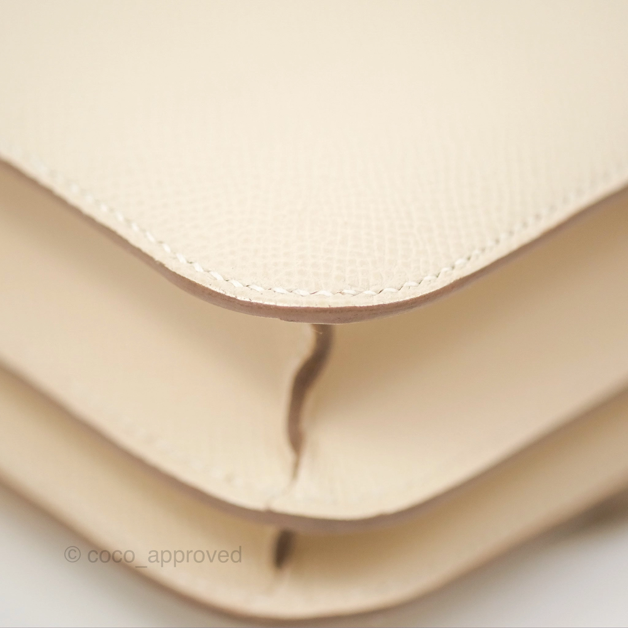 Herms Constance Mini 18cm Craie Epsom Gold Hardware
