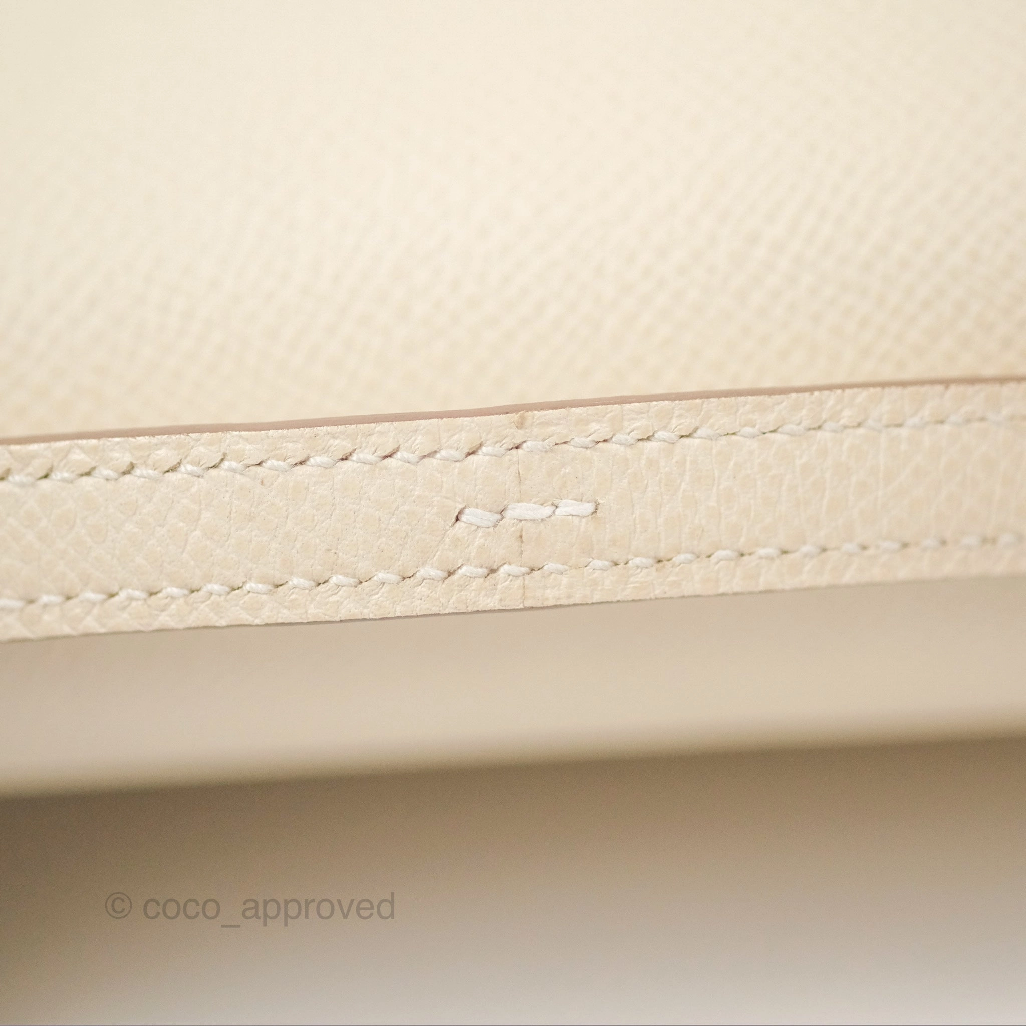 Herms Constance Mini 18cm Craie Epsom Gold Hardware