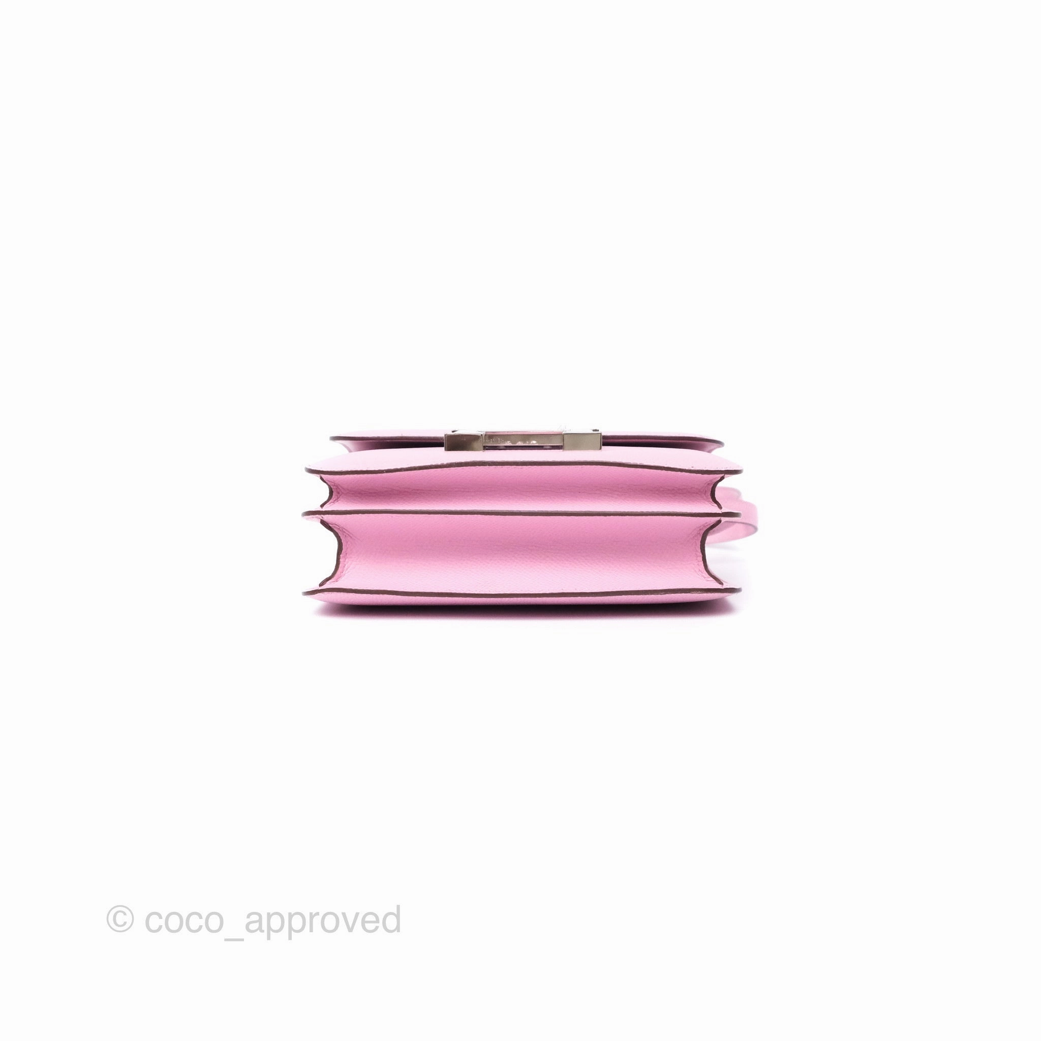 Herms Constance Mini 18cm Mauve Sylvestre X9 Epsom Palladium Hardware