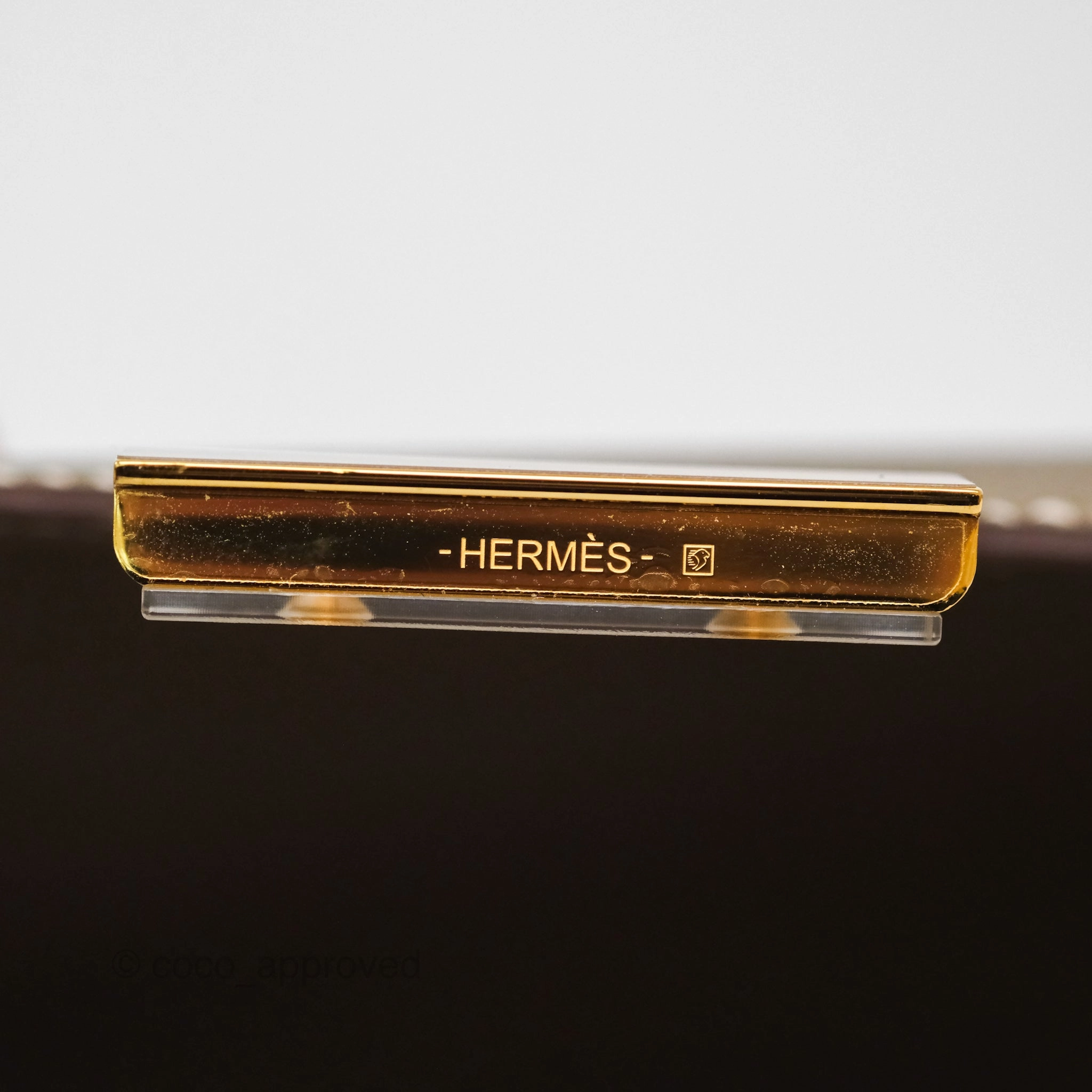 Herms Constance Mini 18cm Mirror Etoupe Epsom Gold Hardware