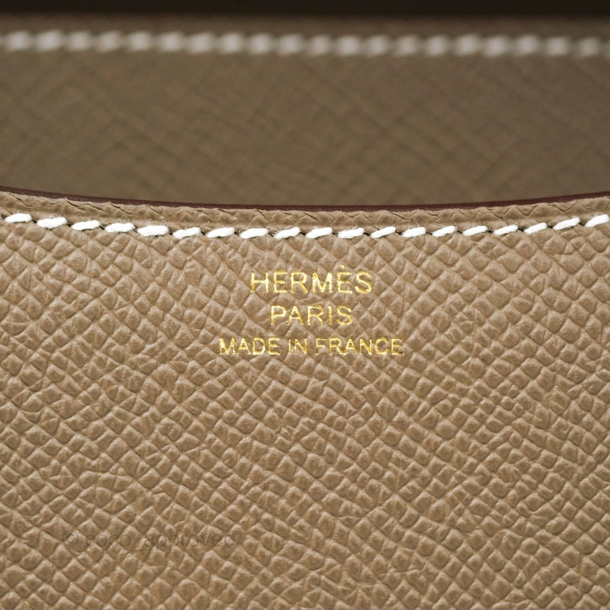 Herms Constance Mini 18cm Mirror Etoupe Epsom Rose Gold Hardware