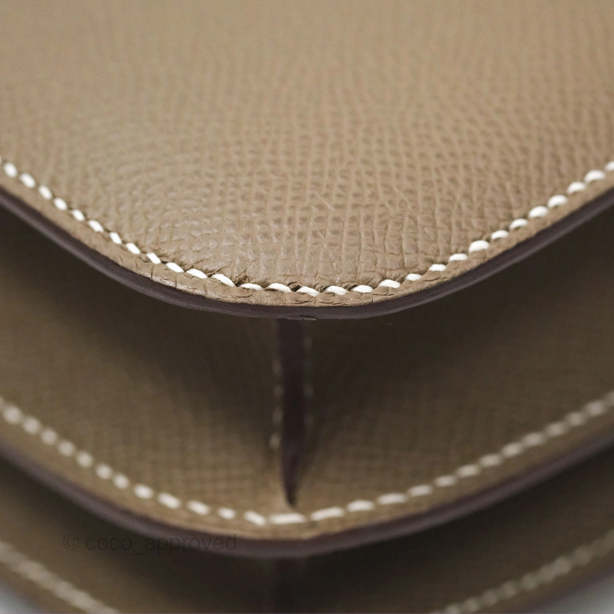 Herms Constance Mini 18cm Mirror Etoupe Epsom Rose Gold Hardware