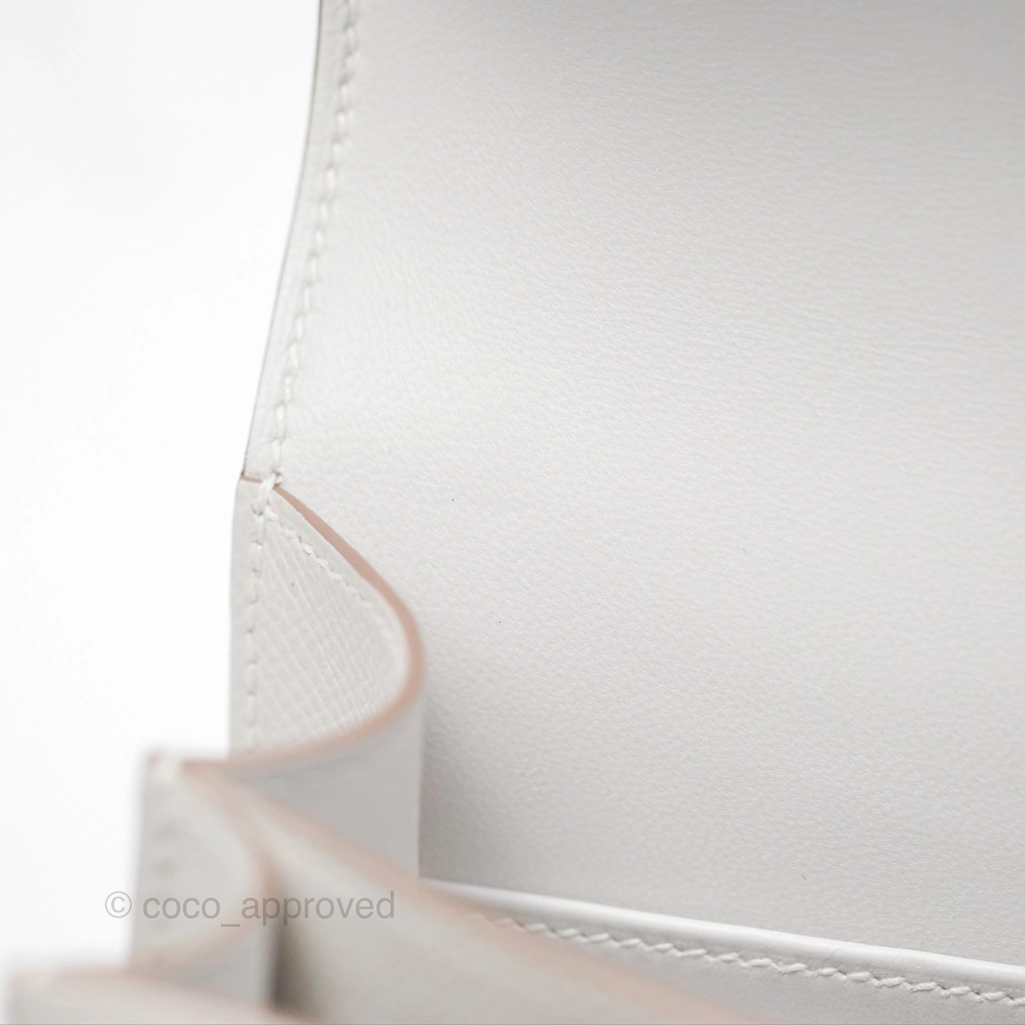 Herms Constance Mini 18cm Mirror Gris Pale Epsom Gold Hardware