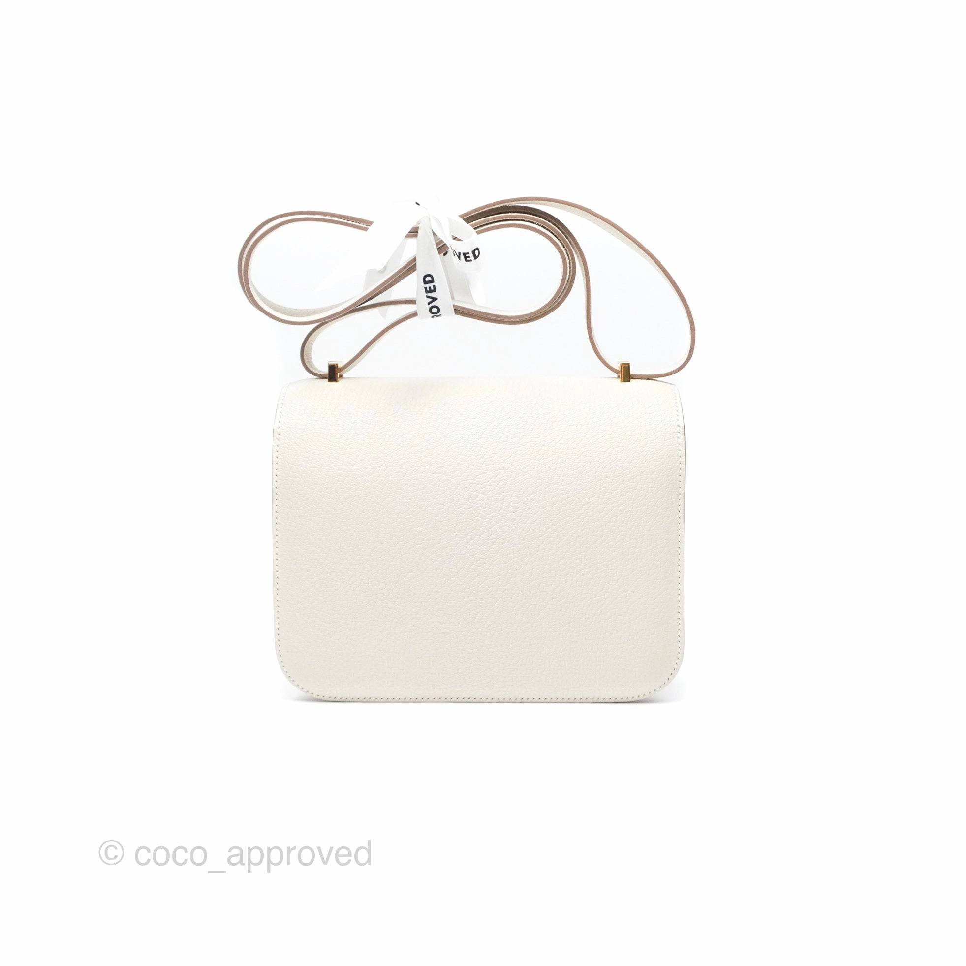 Herms Constance Mini 18cm Mushroom Chevre Mysore Gold Hardware