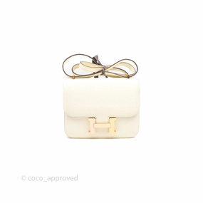 Herms Constance Mini 18cm Nata I2 Epsom Gold Hardware