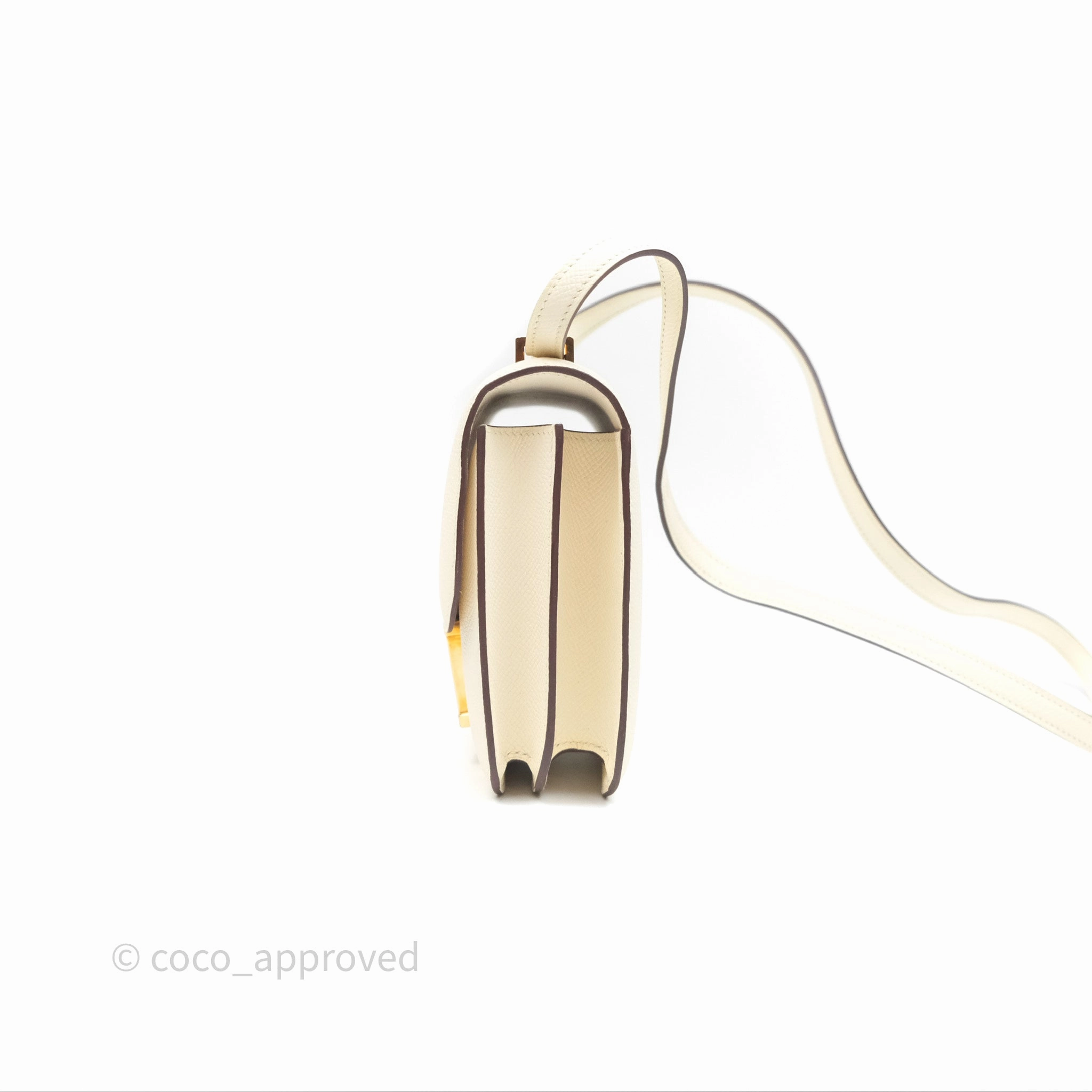 Herms Constance Mini 18cm Nata I2 Epsom Gold Hardware
