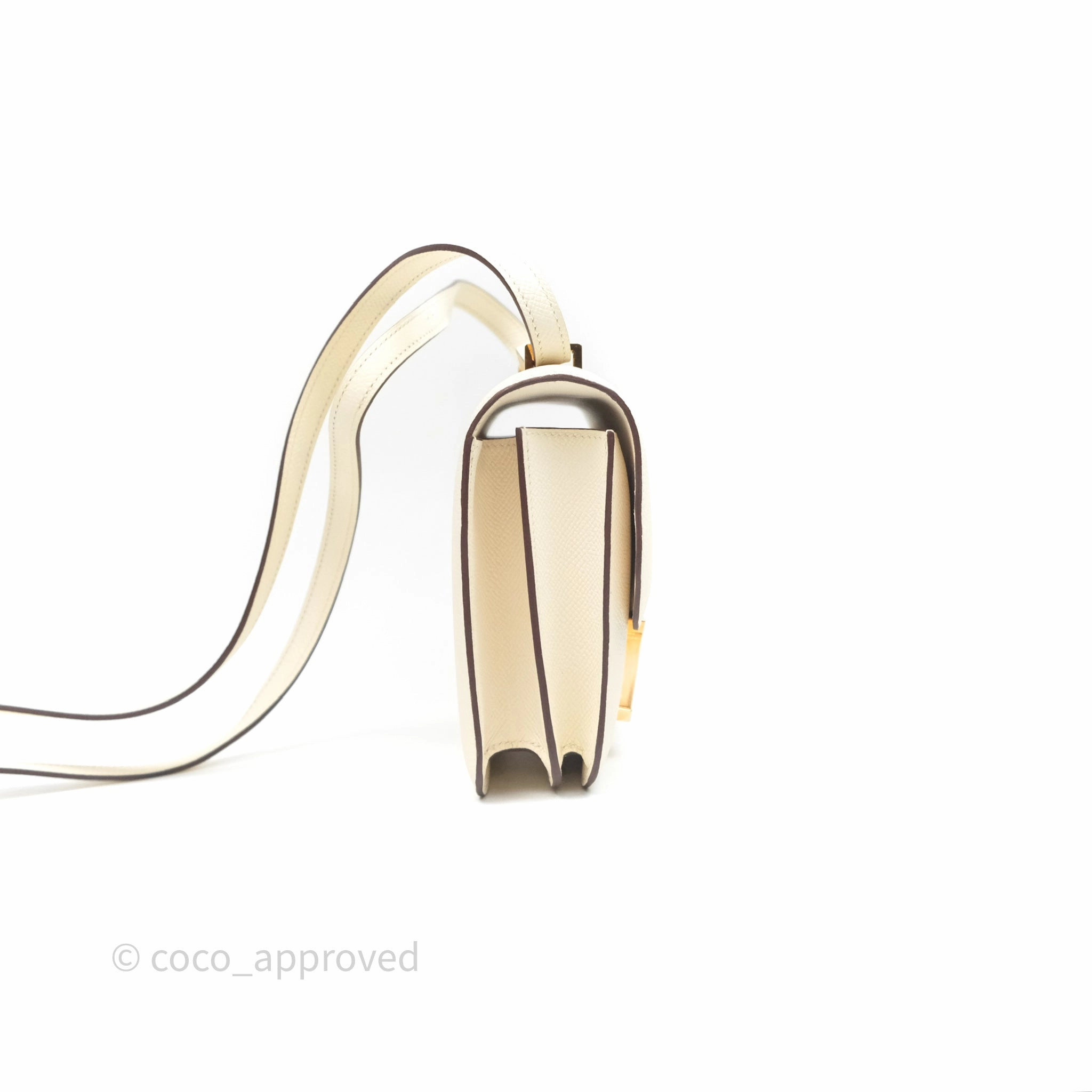 Herms Constance Mini 18cm Nata I2 Epsom Gold Hardware