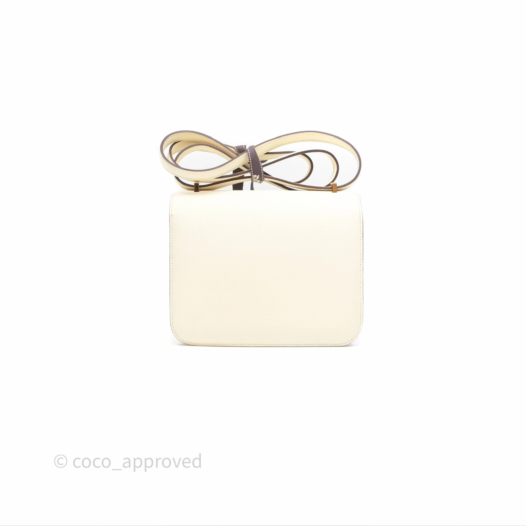 Herms Constance Mini 18cm Nata I2 Epsom Gold Hardware