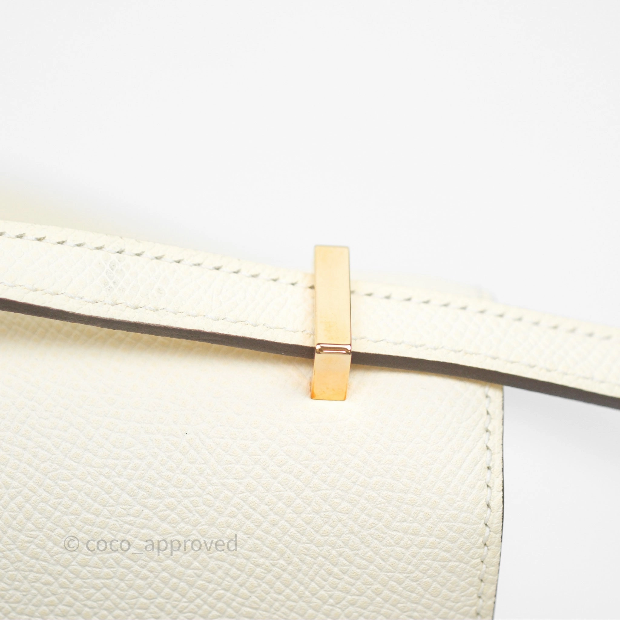 Herms Constance Mini 18cm Nata I2 Epsom Gold Hardware