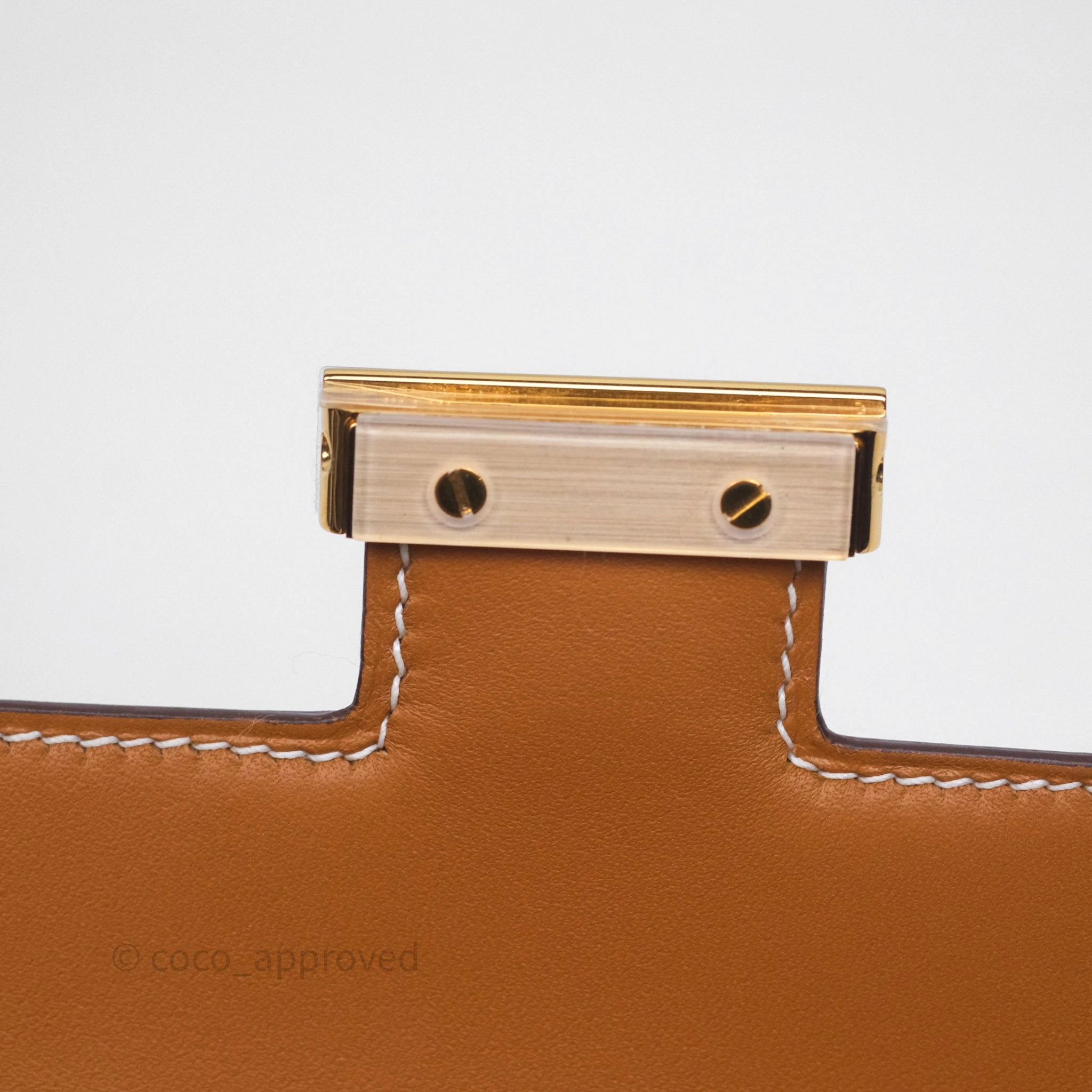 Herms Constance Mini 18cm Naturel-Sabl 21 Butler Gold Hardware