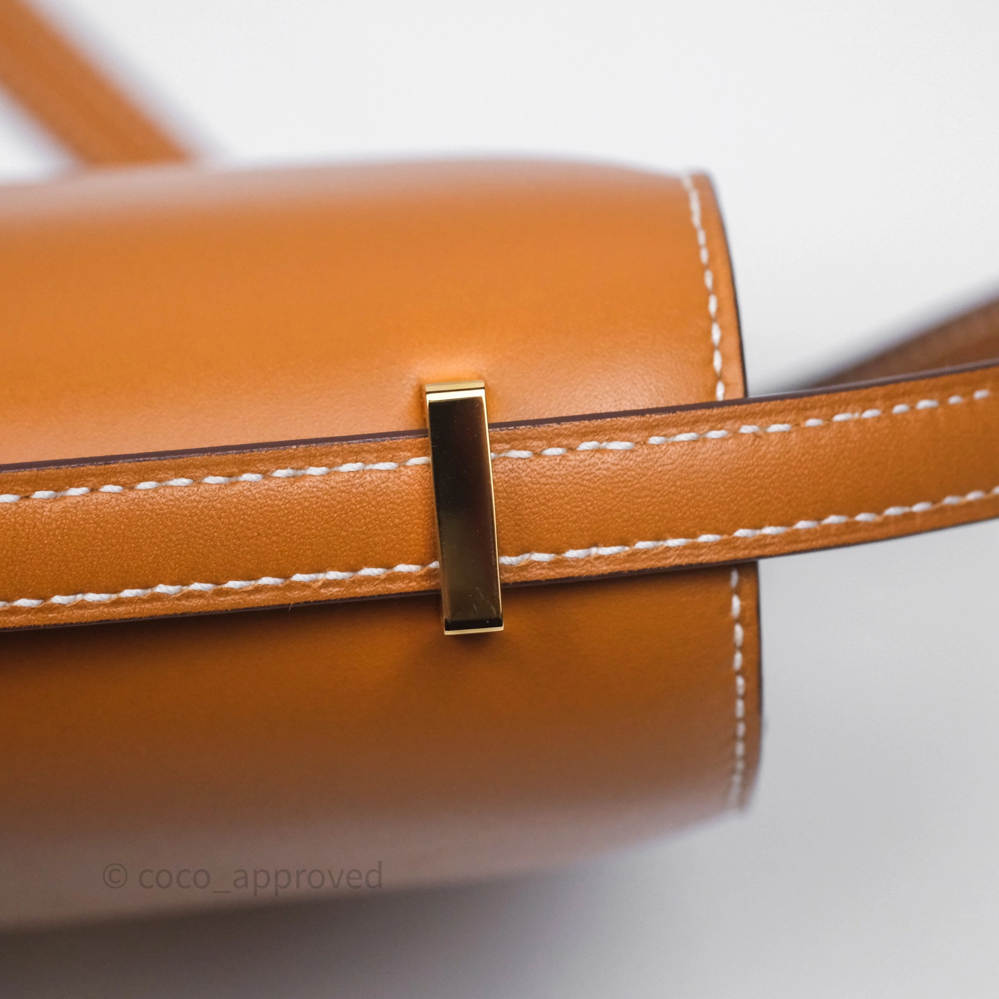Herms Constance Mini 18cm Naturel-Sabl 21 Butler Gold Hardware