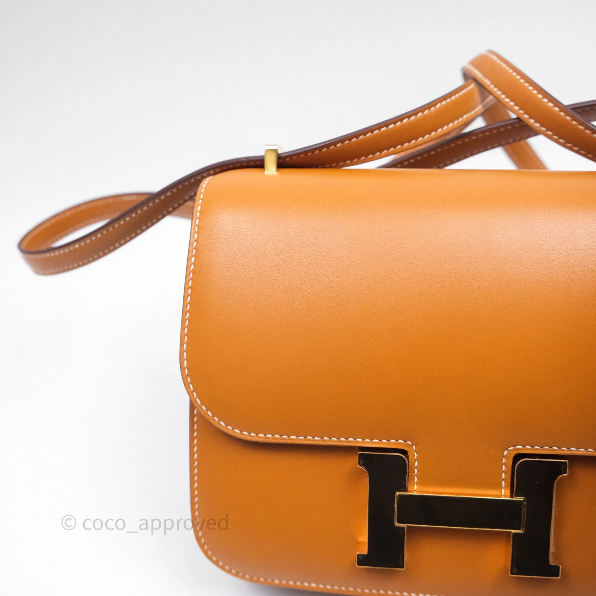 Herms Constance Mini 18cm Naturel-Sabl 21 Butler Gold Hardware