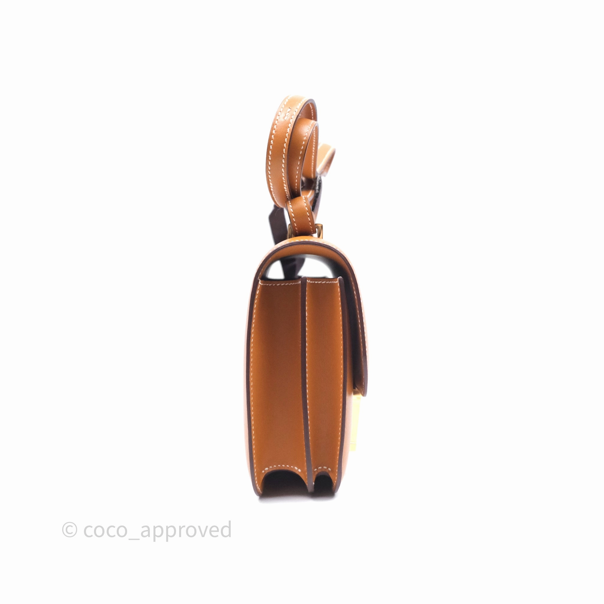 Herms Constance Mini 18cm Naturel-Sabl 21 Butler Gold Hardware