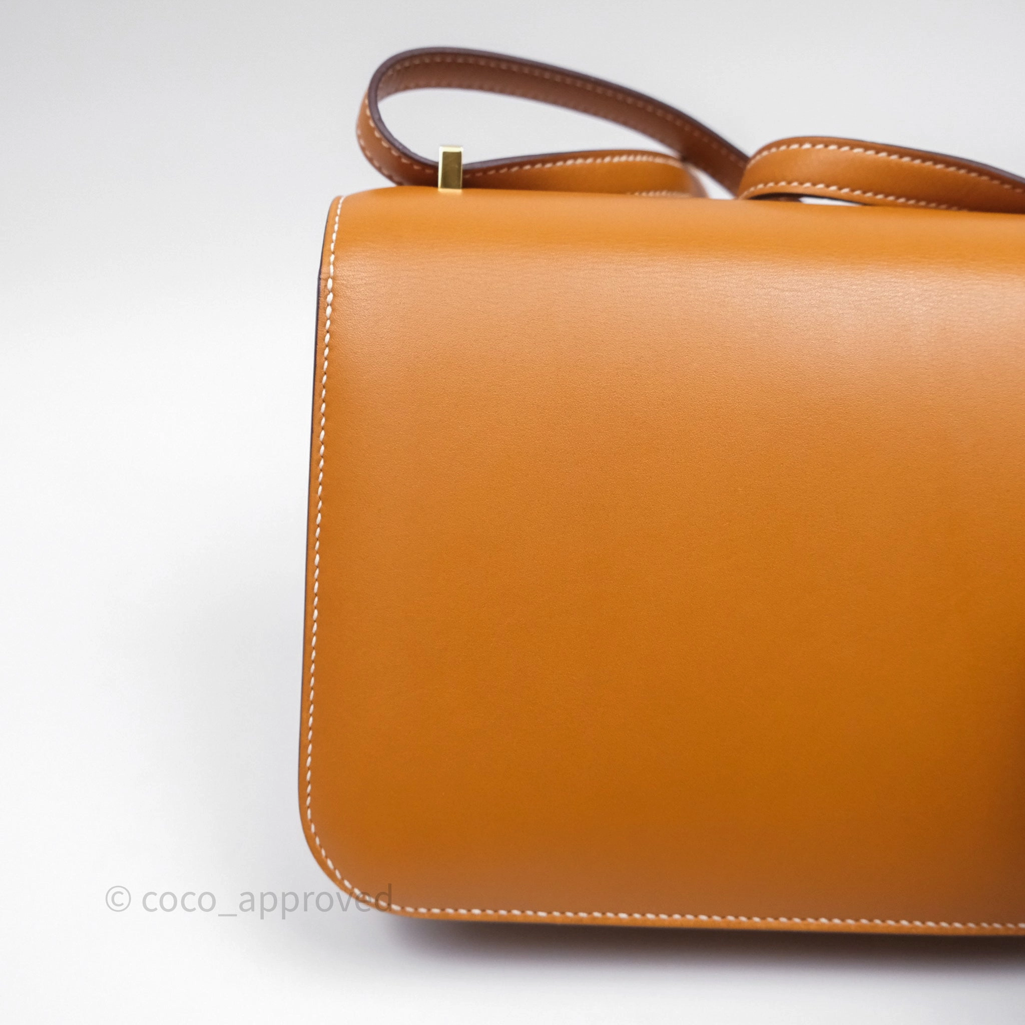 Herms Constance Mini 18cm Naturel-Sabl 21 Butler Gold Hardware