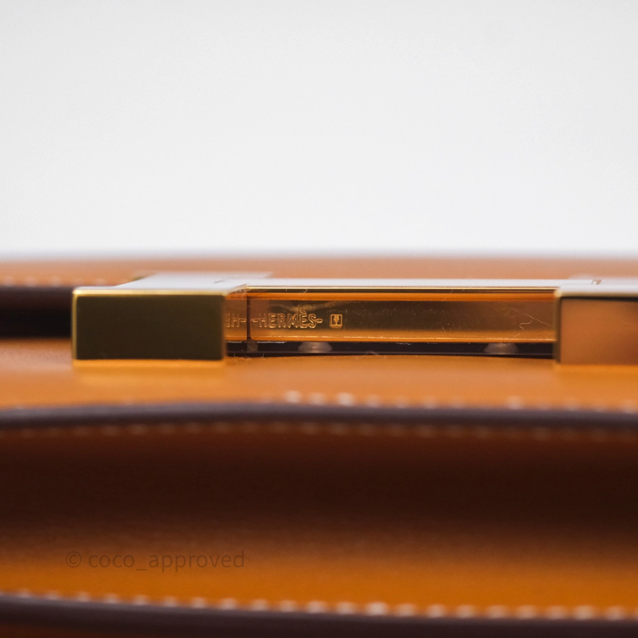 Herms Constance Mini 18cm Naturel-Sabl 21 Butler Gold Hardware