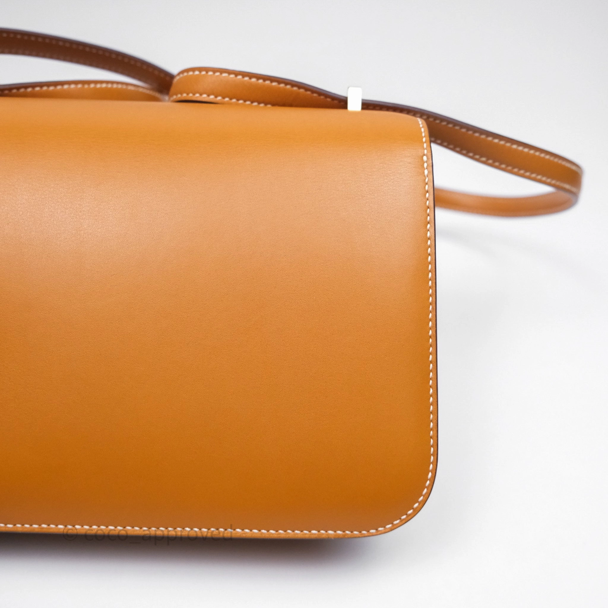 Herms Constance Mini 18cm Naturel-Sabl 21 Butler Gold Hardware