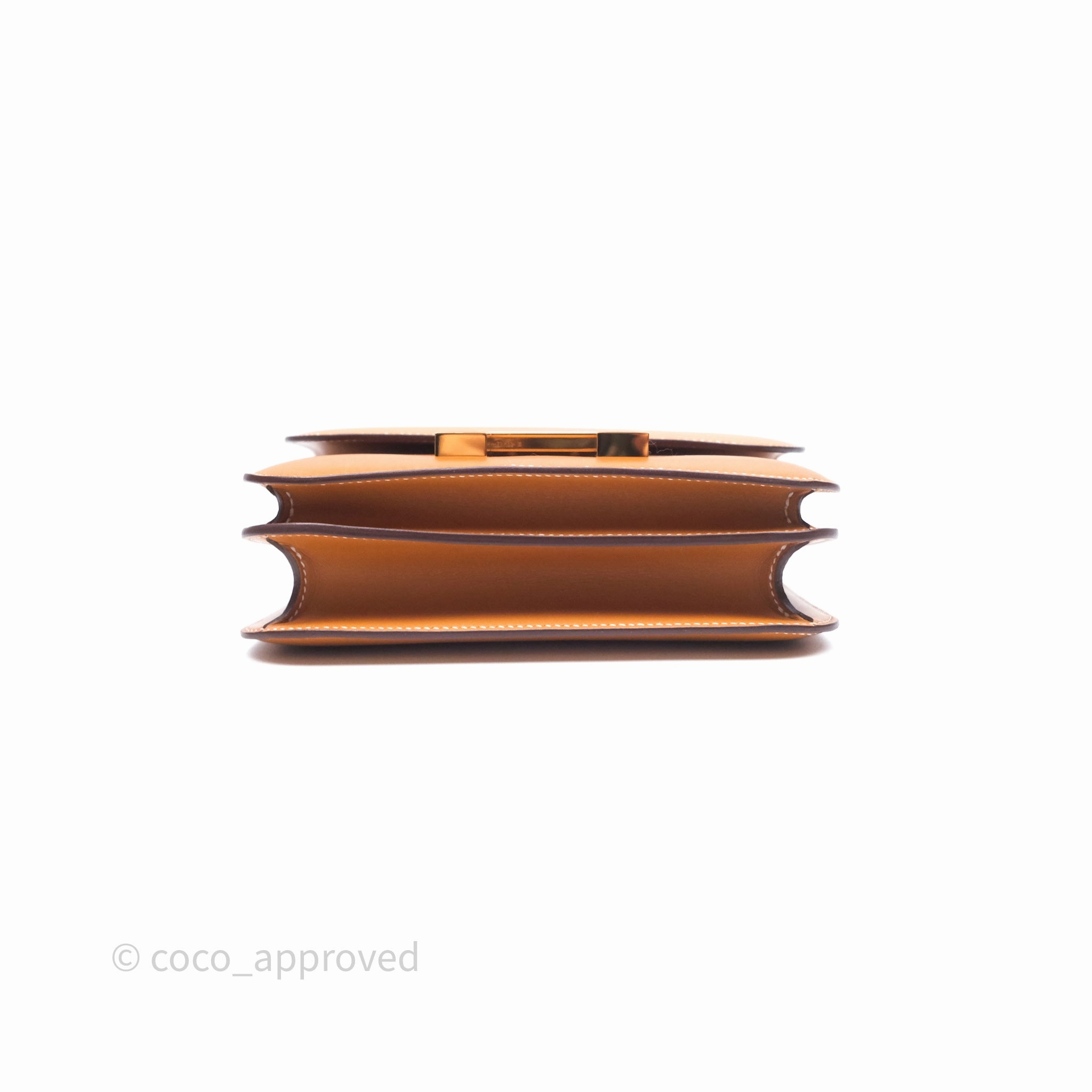 Herms Constance Mini 18cm Naturel-Sabl 21 Butler Gold Hardware