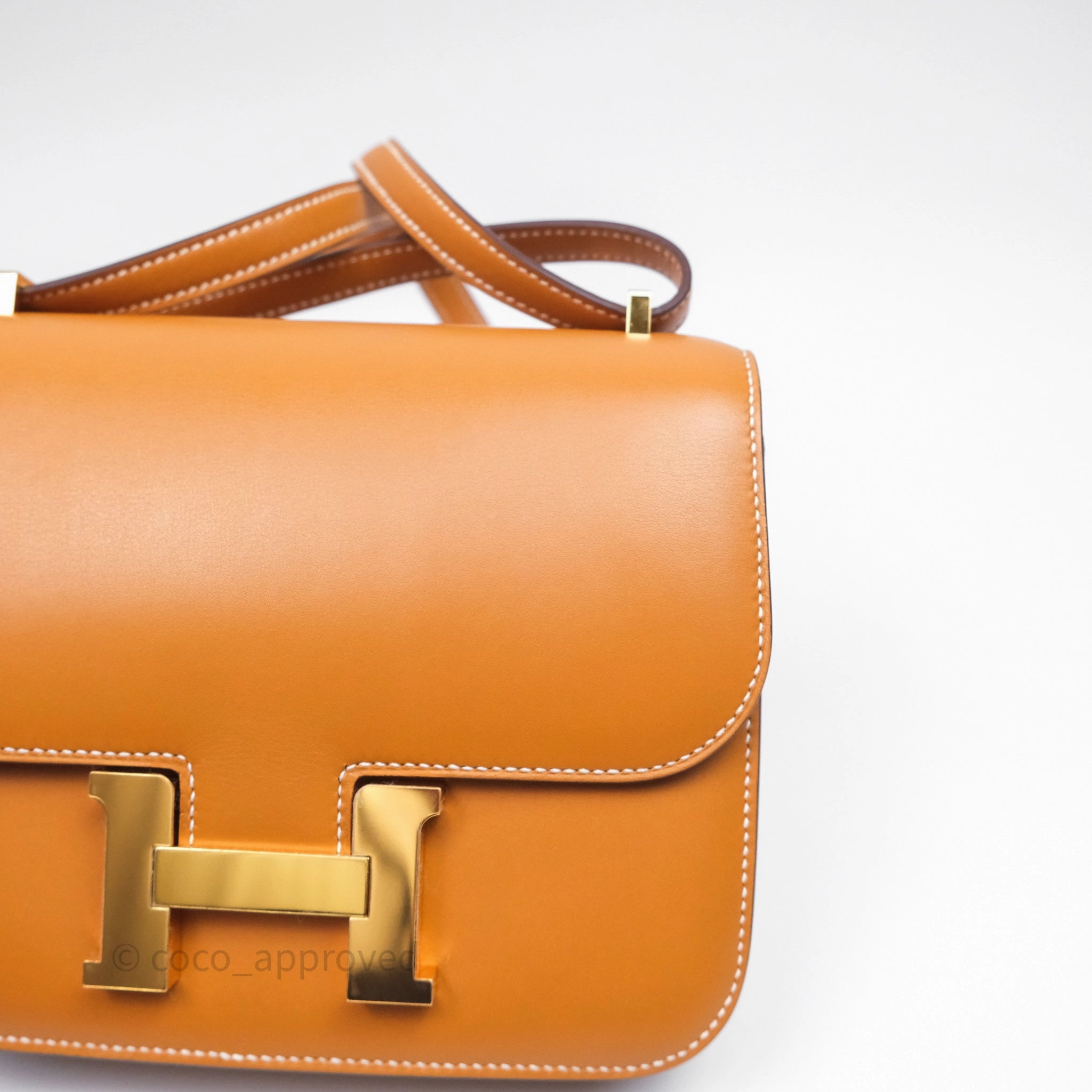 Herms Constance Mini 18cm Naturel-Sabl 21 Butler Gold Hardware