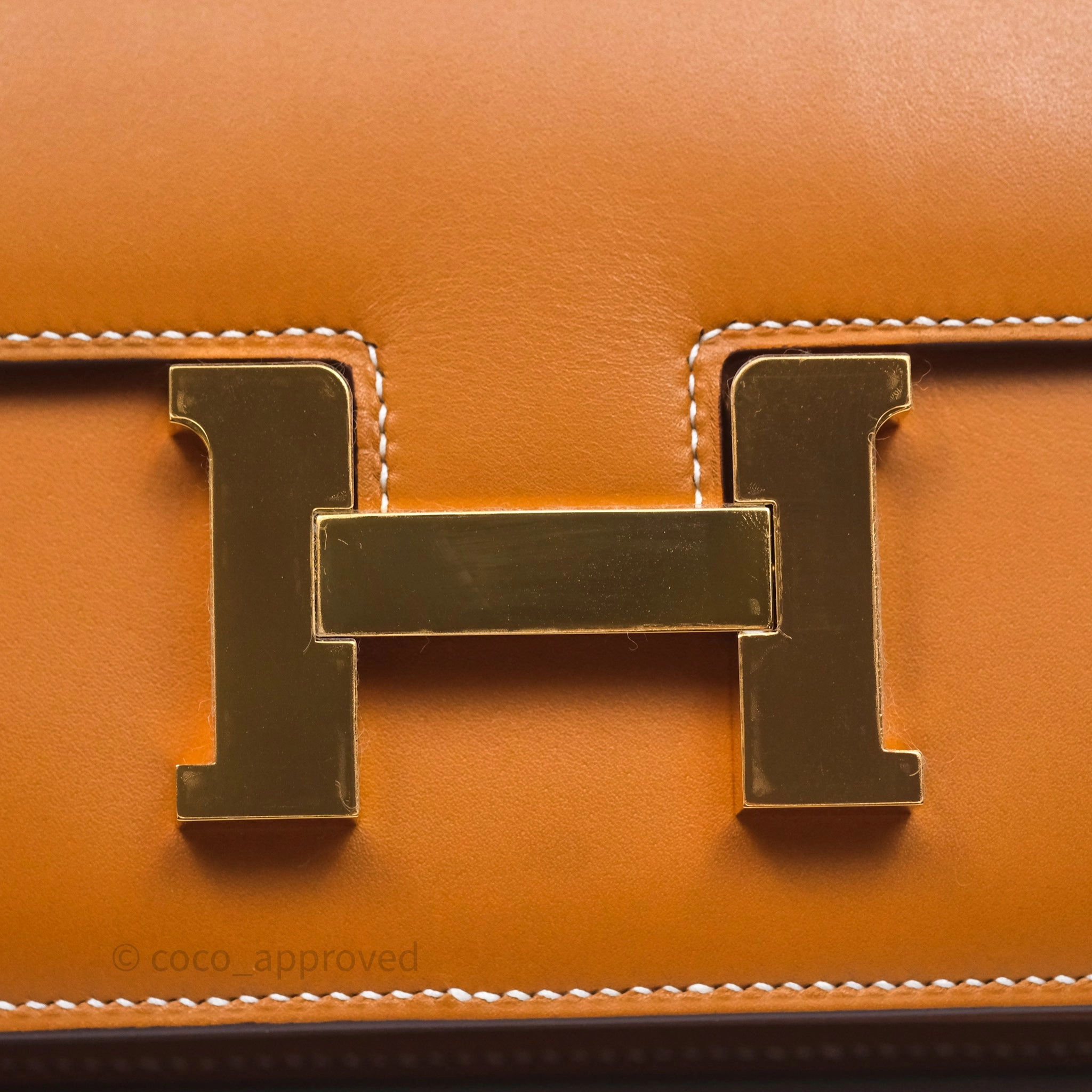 Herms Constance Mini 18cm Naturel-Sabl 21 Butler Gold Hardware