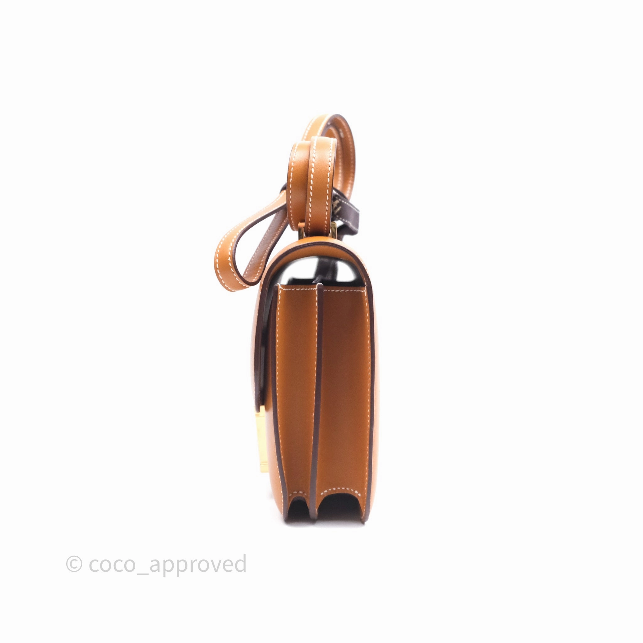 Herms Constance Mini 18cm Naturel-Sabl 21 Butler Gold Hardware